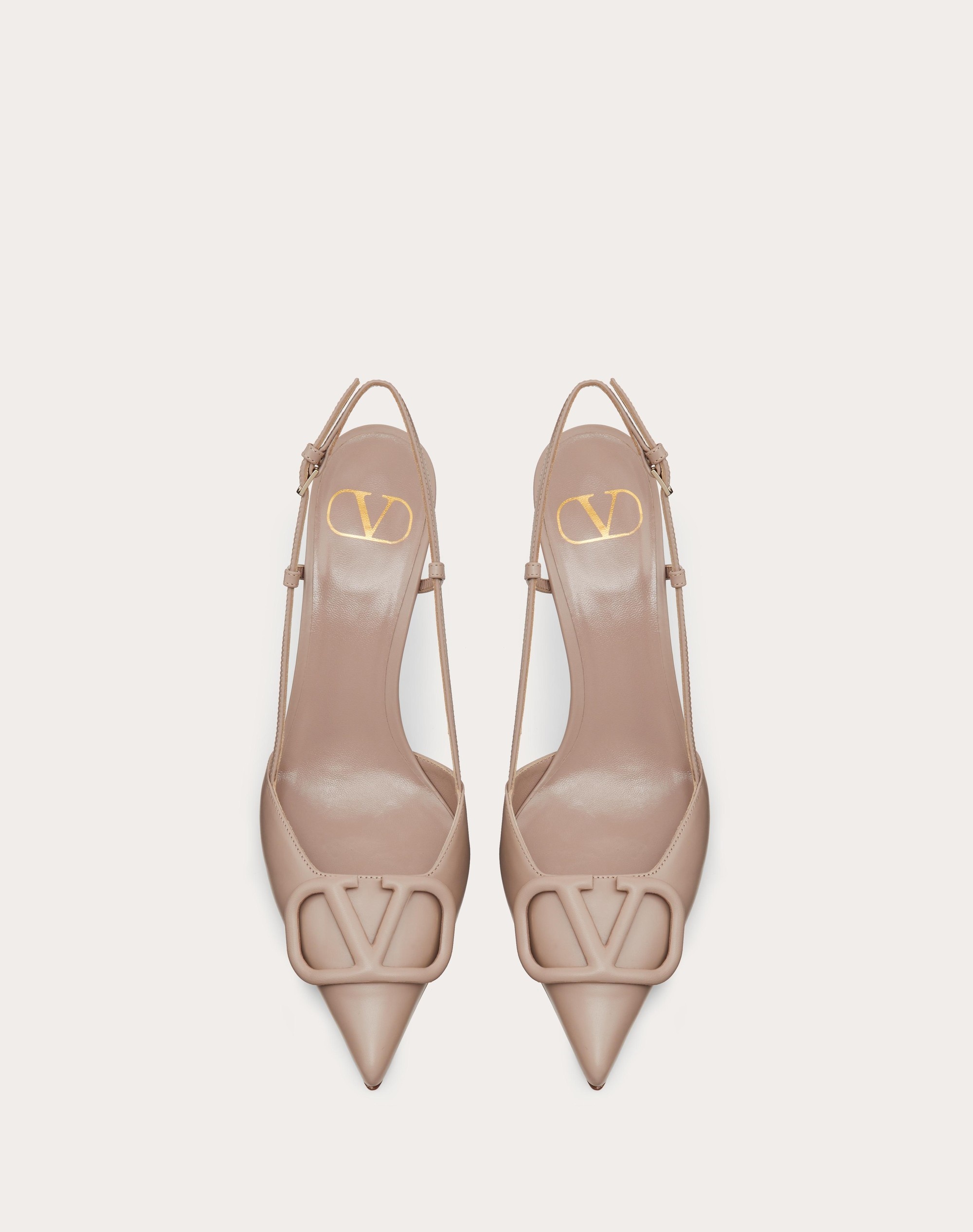VLOGO SIGNATURE CALFSKIN SLINGBACK PUMP 80 MM / 3.15 IN. - 4