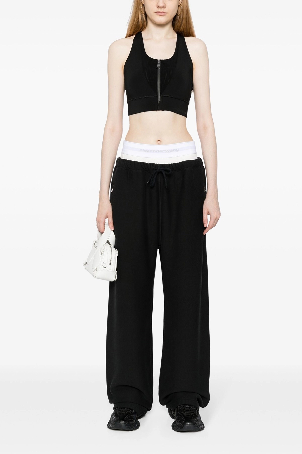 'Wide Leg W/ Logo Elastic Exposed Brief' joggers - 2