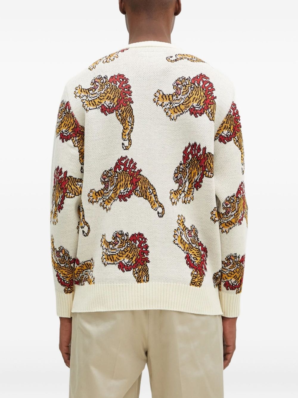 x Tim Lehi tiger-patterned cardigan - 4