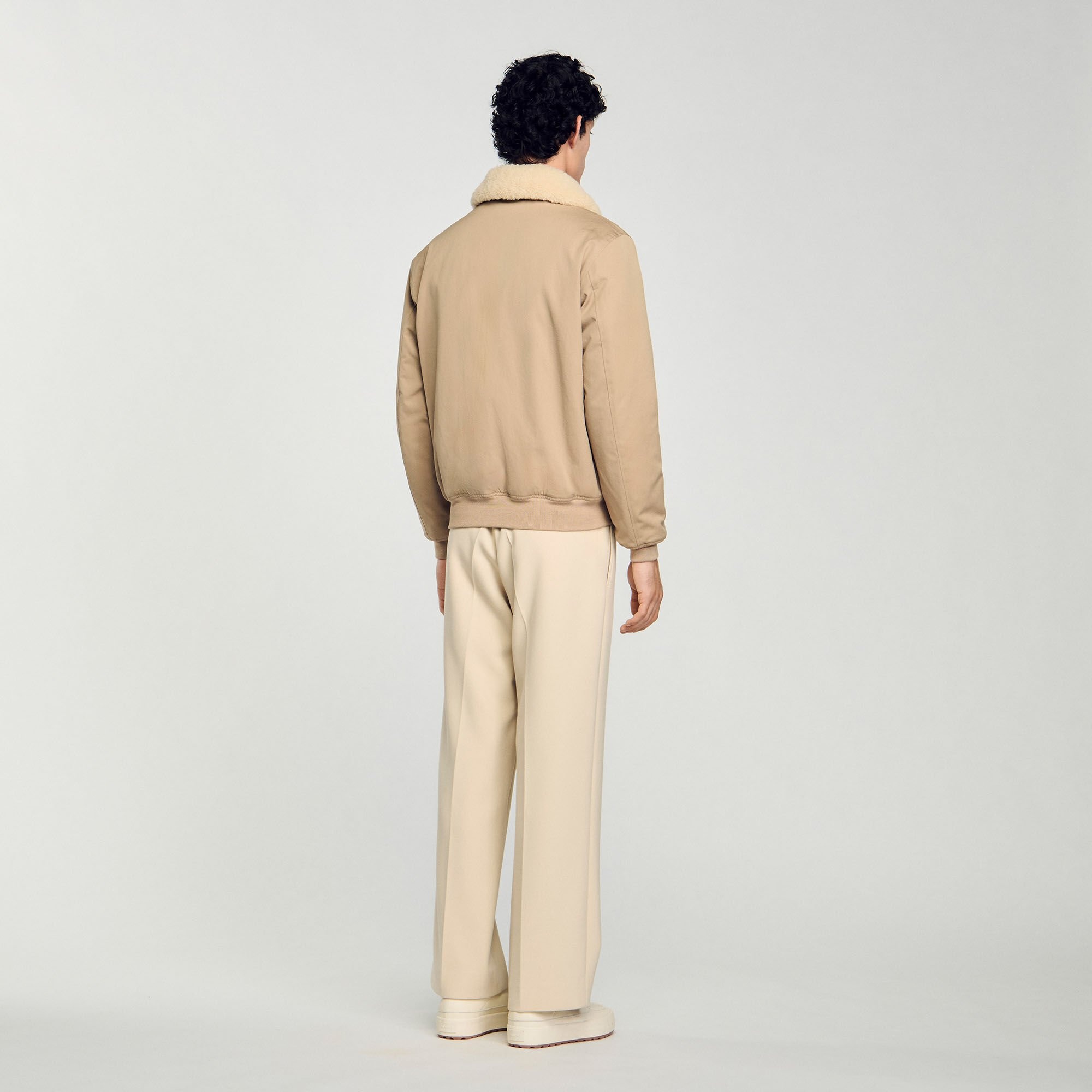 SHEARLING COLLAR AVIATOR JACKET - 5