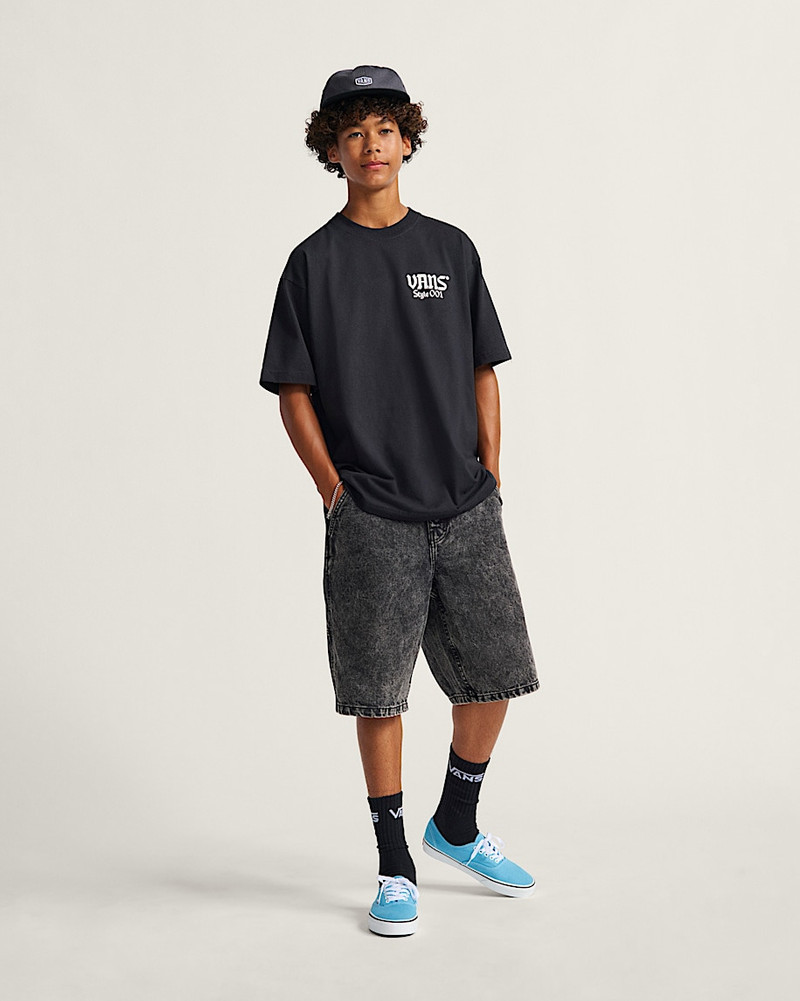 Drill Chore Loose Denim Shorts 4