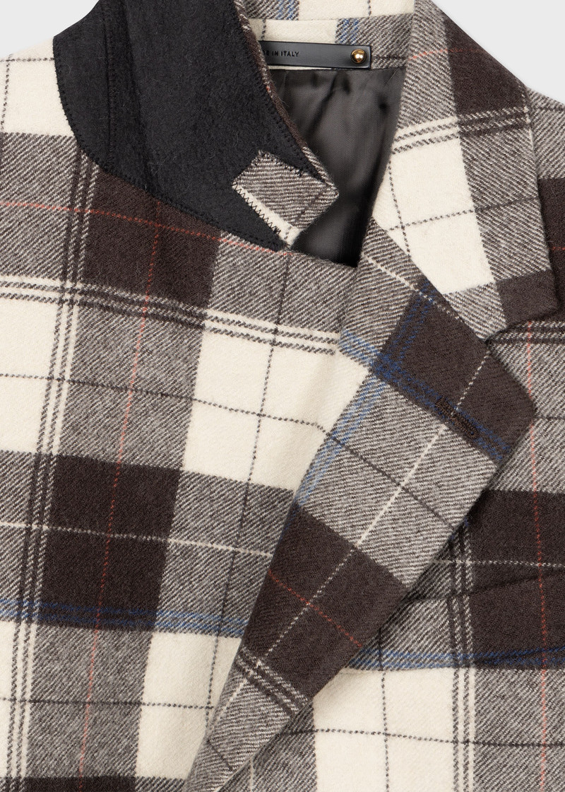 Paul Smith Buffalo Check Wool Overcoat outlook