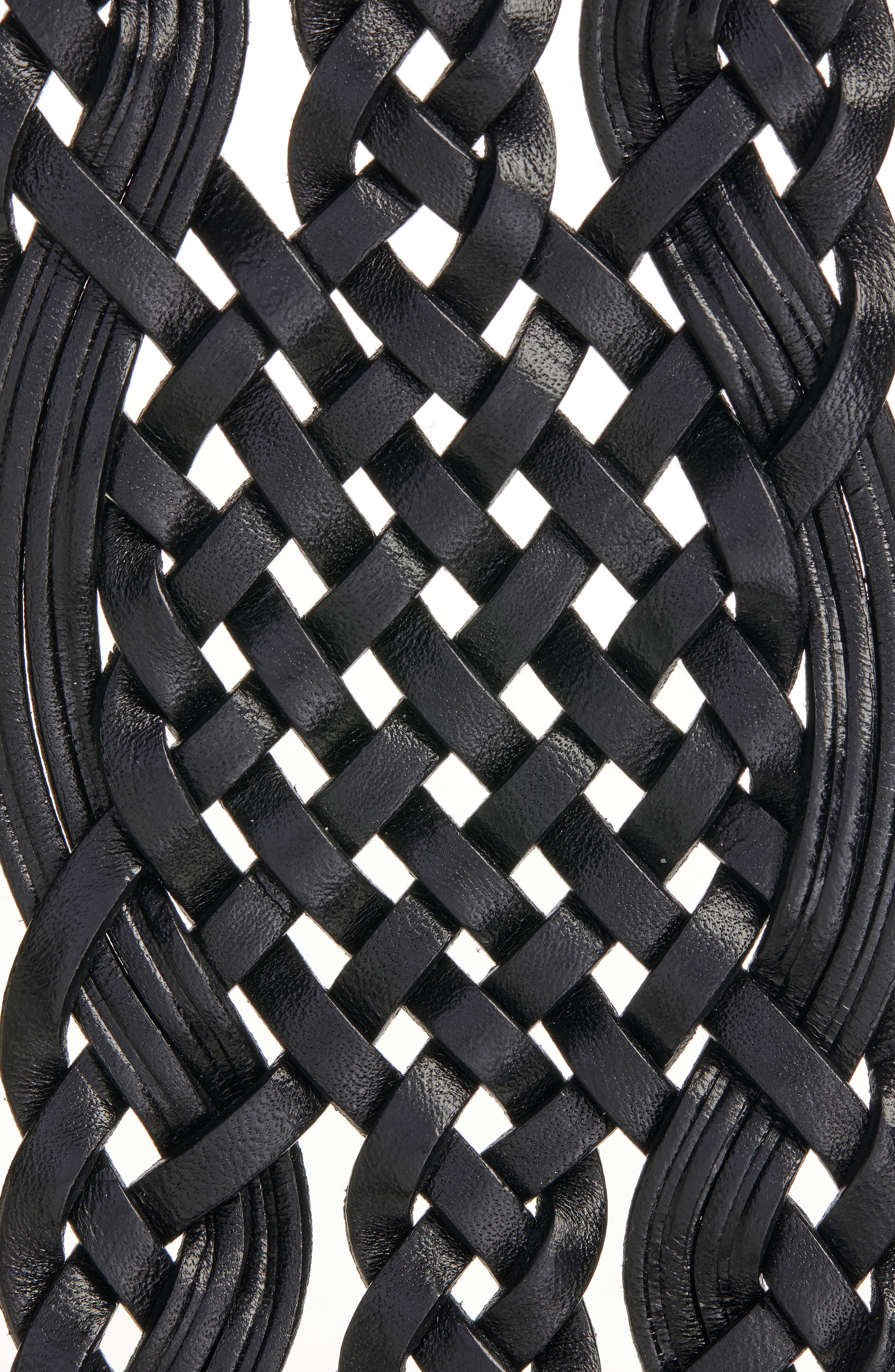Etro Woven Leather Belt in Black at Nordstrom - 2