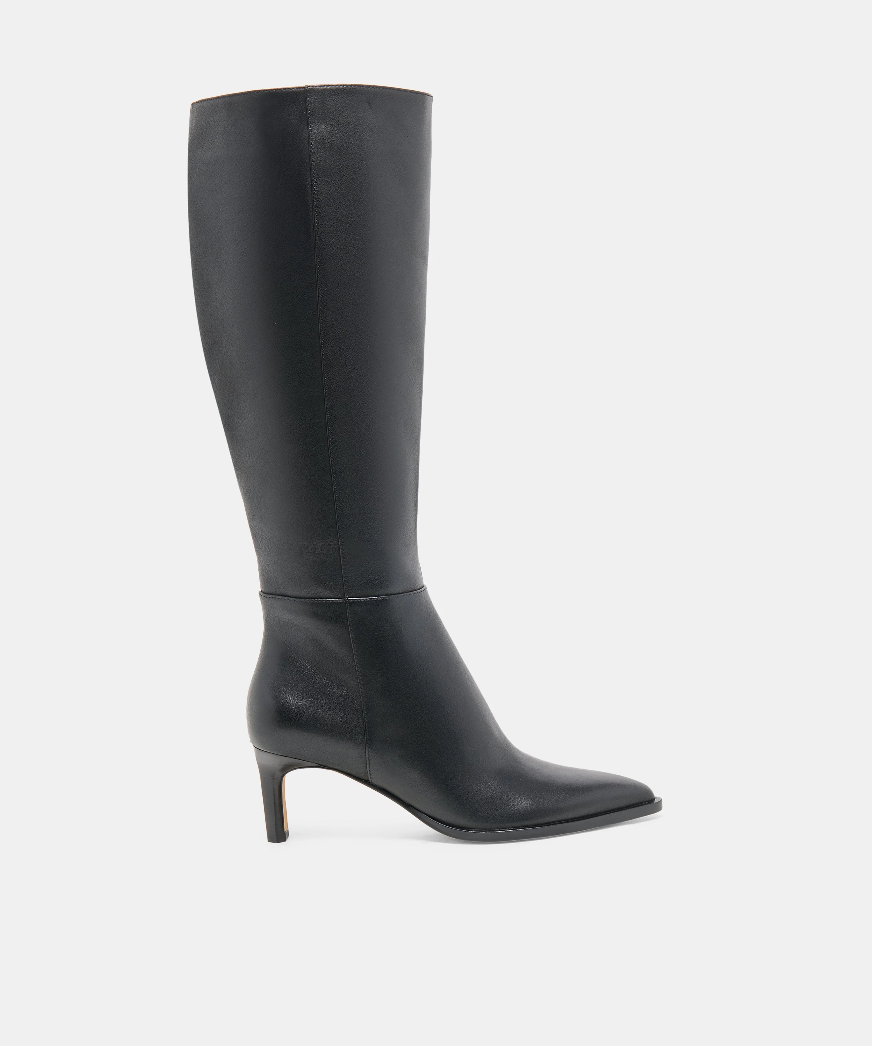 ALIMA WIDE CALF BOOTS BLACK LEATHER - 1