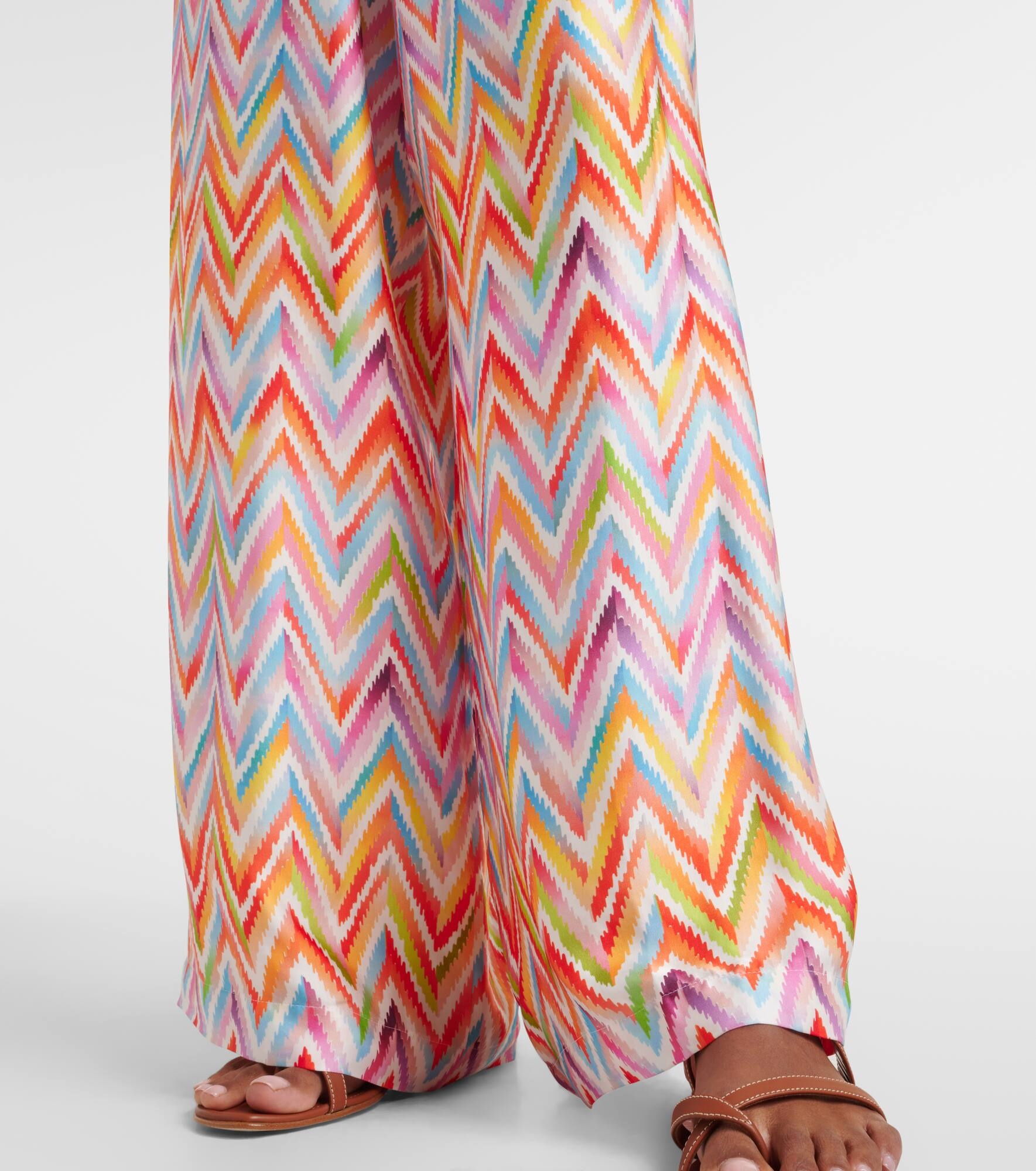 Zigzag wide-leg pants - 5