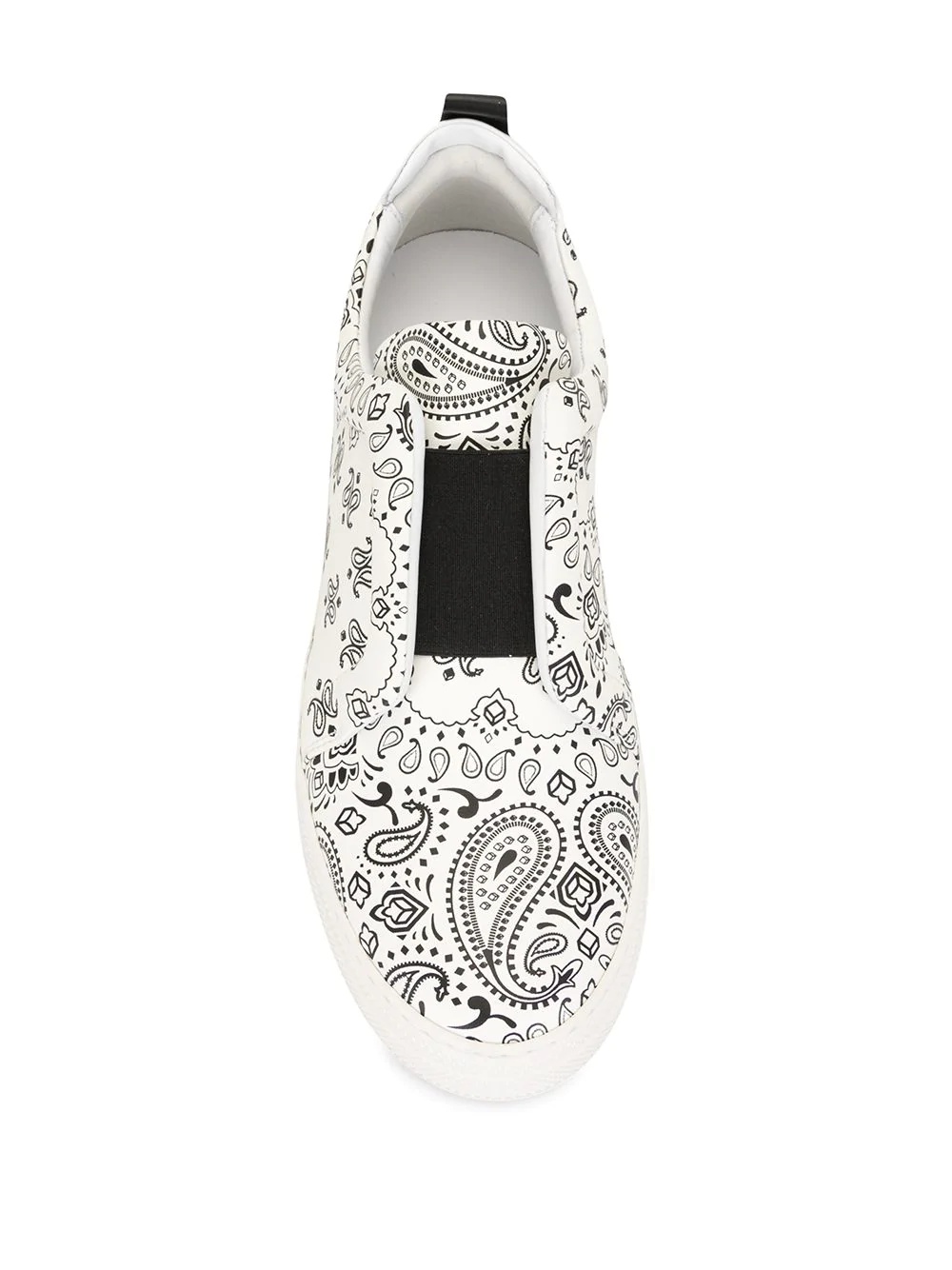 paisley print slip-on sneakers - 4