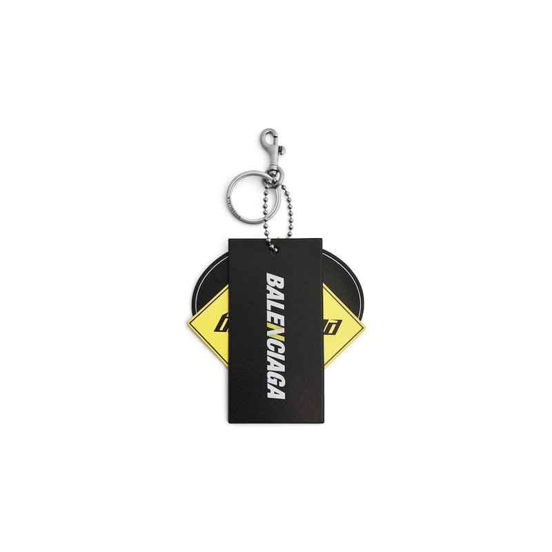 Men's Keychain 3 Tags Charm in Black/yellow/red 1