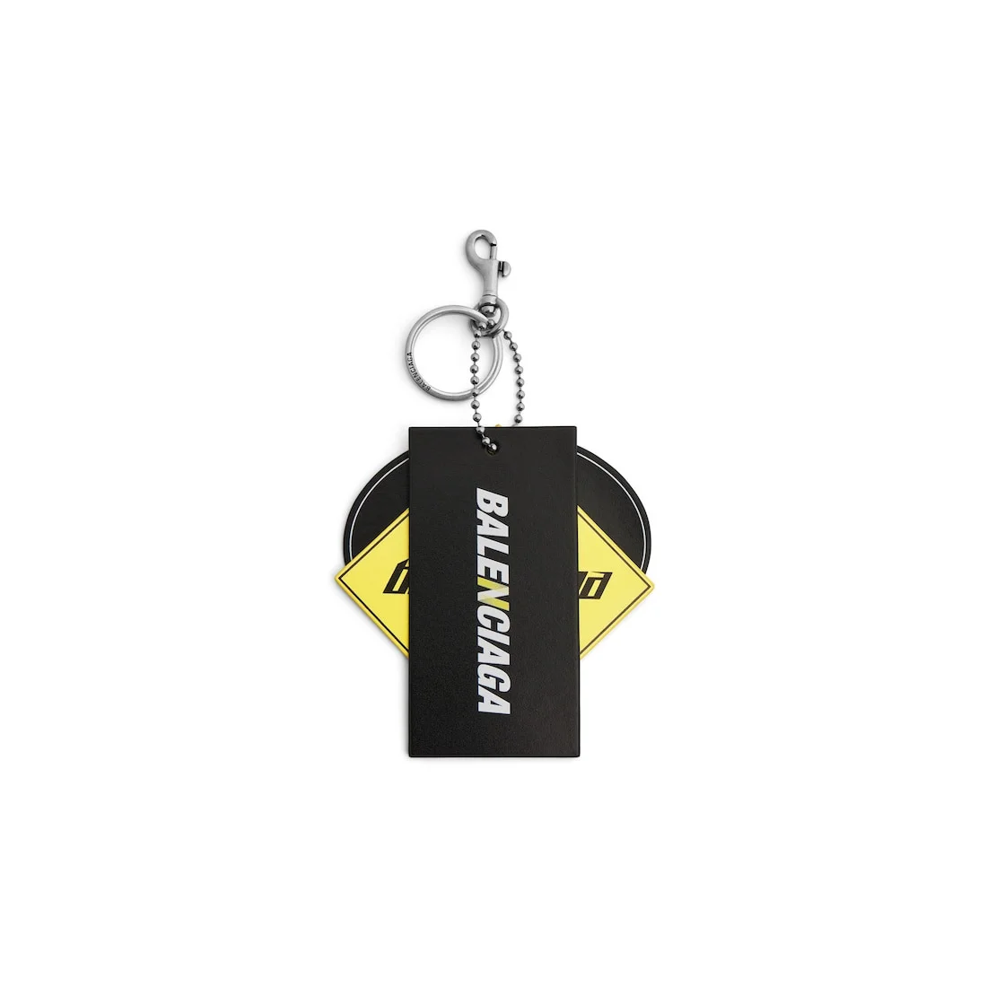 Men's Keychain 3 Tags Charm in Black/yellow/red - 1