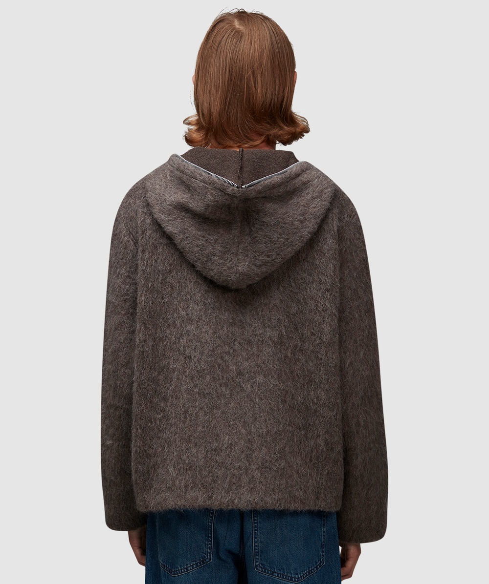 Our Legacy Full zip mohair hoodie | sevenstore | REVERSIBLE