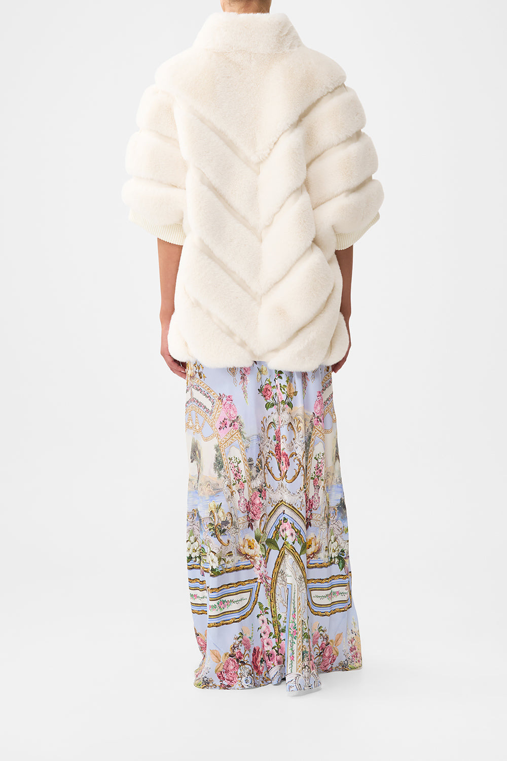 FAUX FUR SHORT SLEEVE SLOUCH JACKET - 3