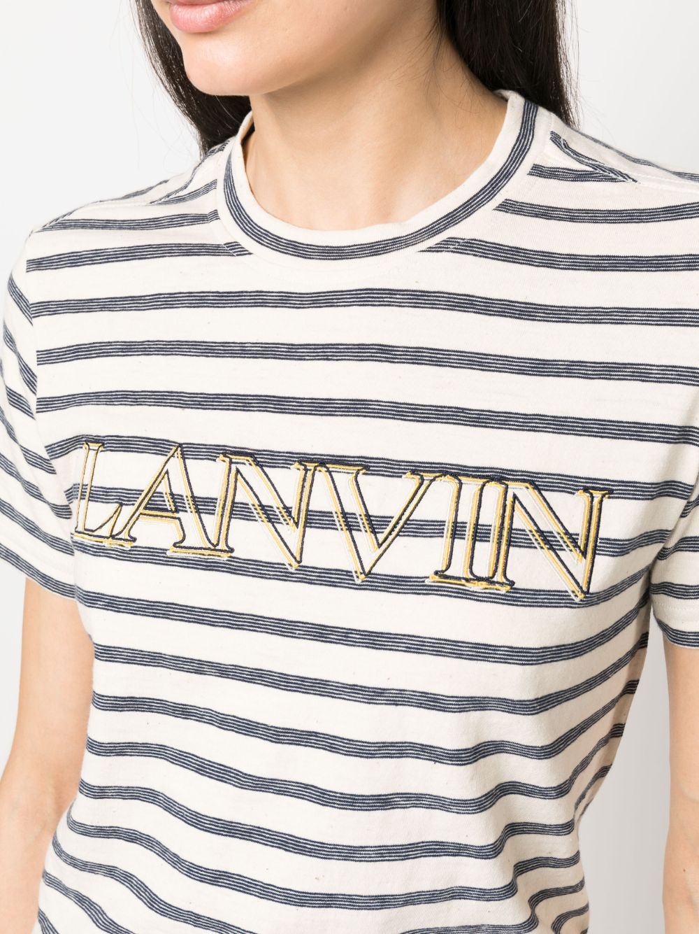 logo-print striped T-shirt - 5
