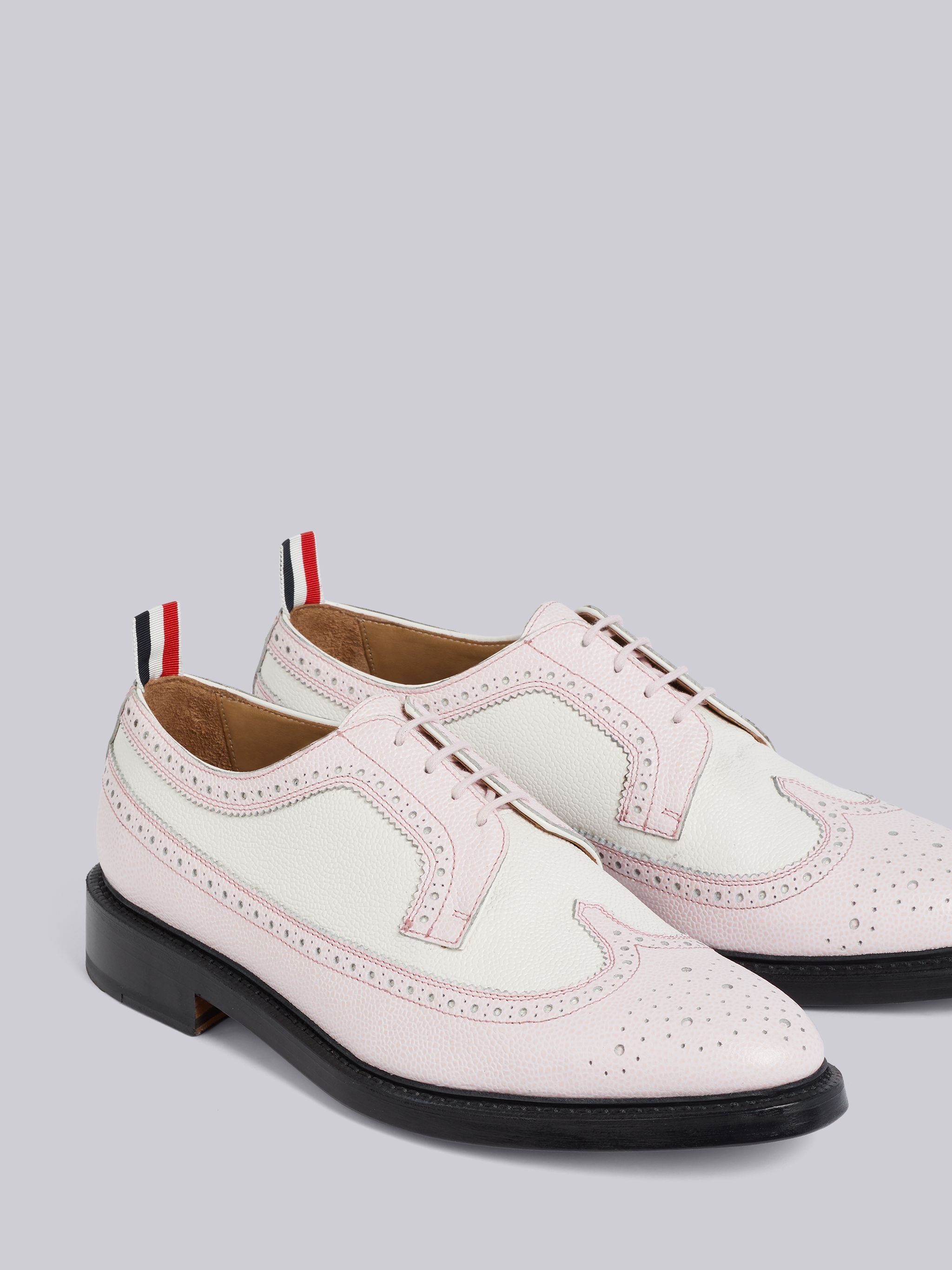 Pink Pebbled Spectator Brogue - 2