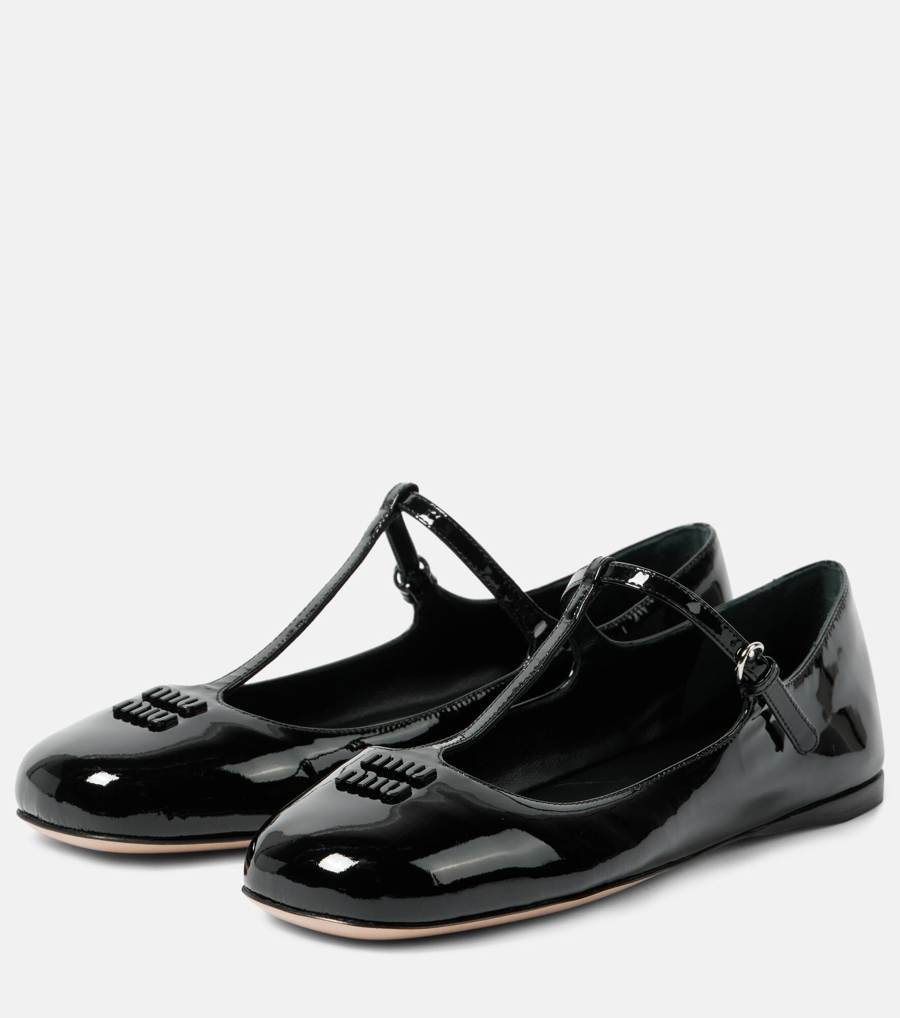 Logo patent leather ballet flats - 5
