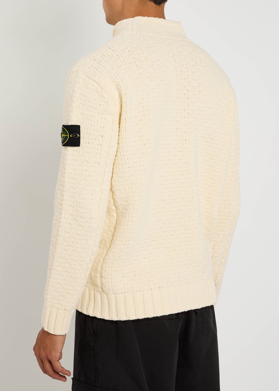 Stone Island Logo Cotton-chenille Jumper - 3