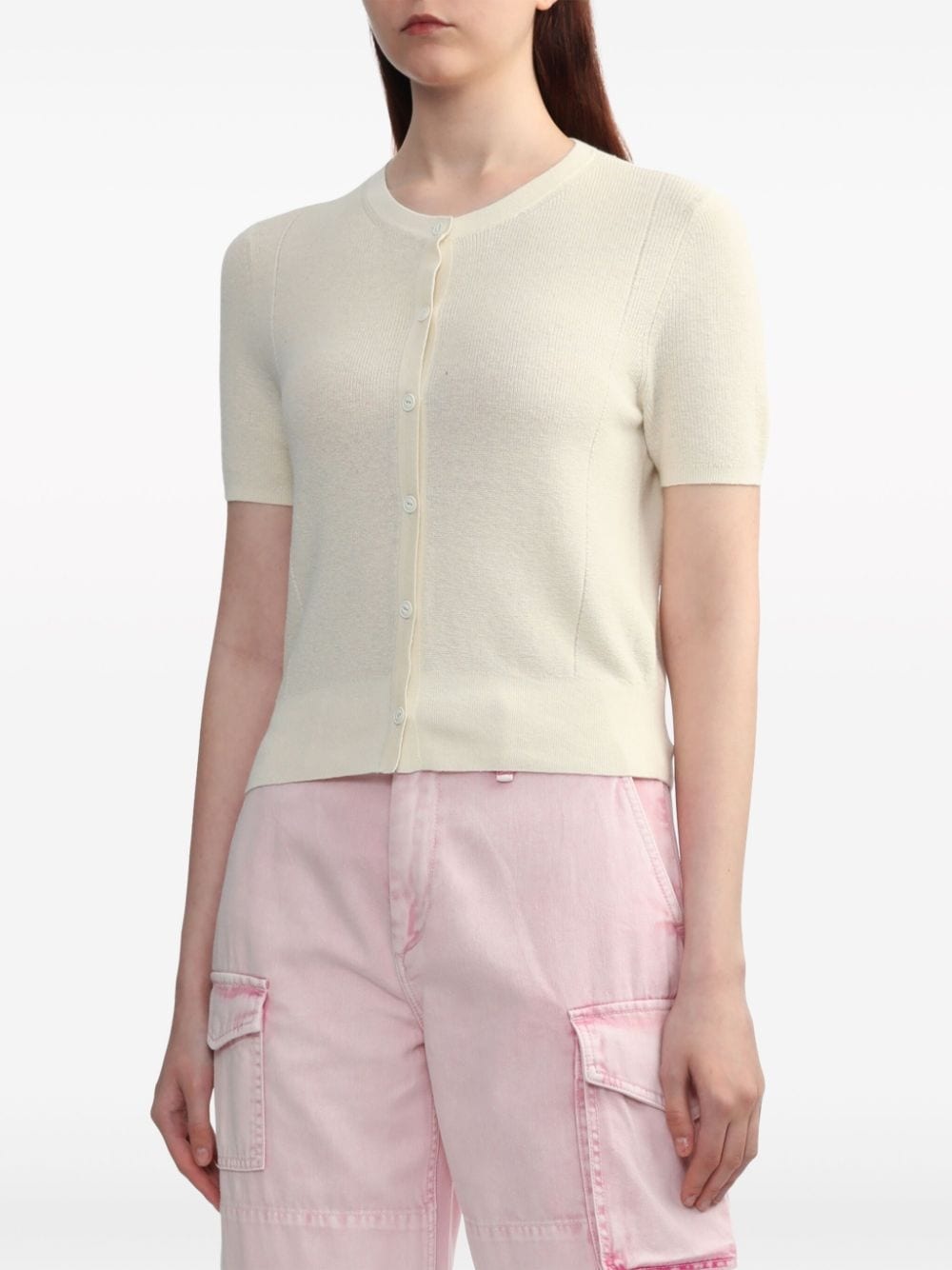 short-sleeve knit cardigan - 3