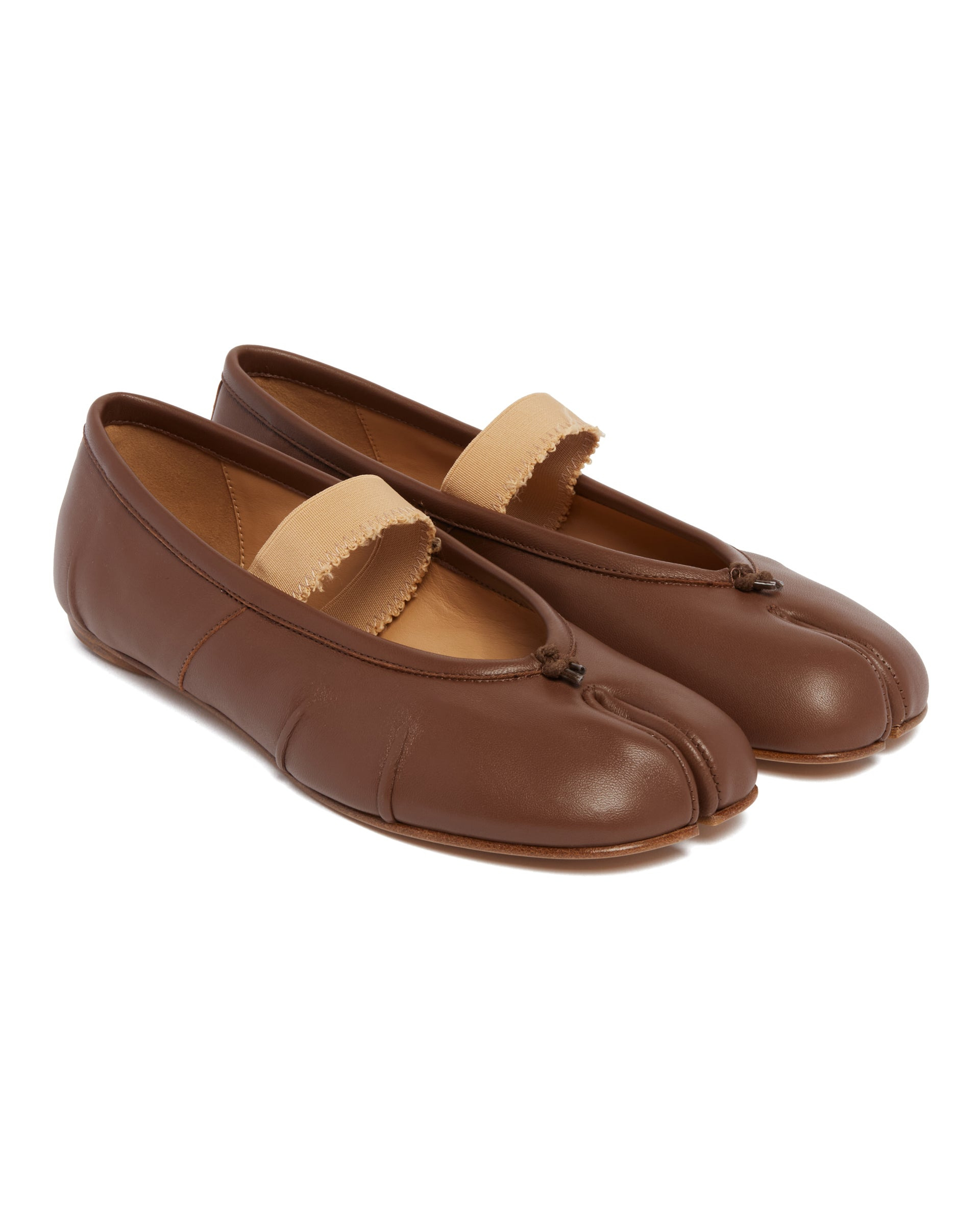 Brown Tabi Flats - 3