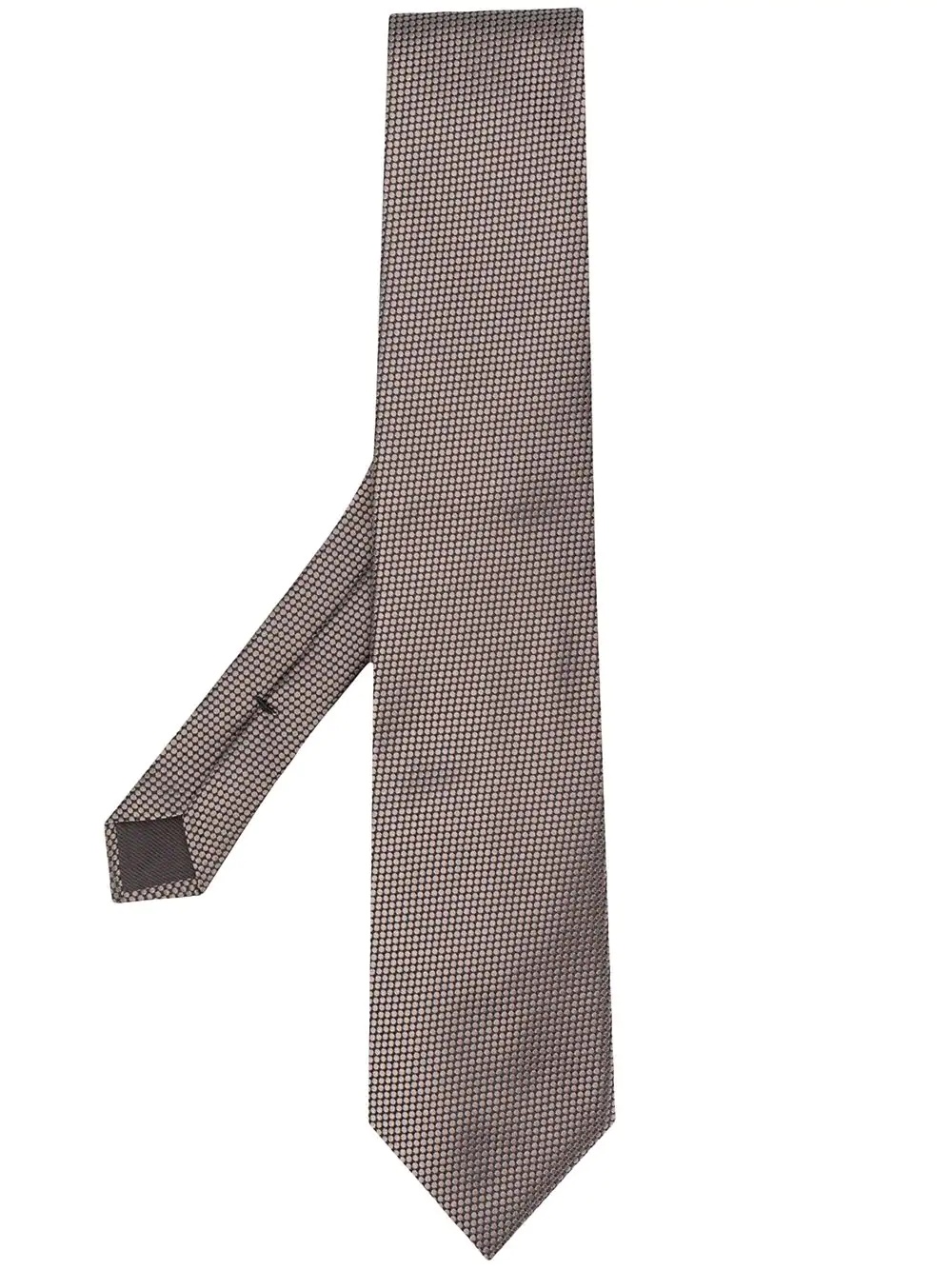 dot patterned woven tie - 1