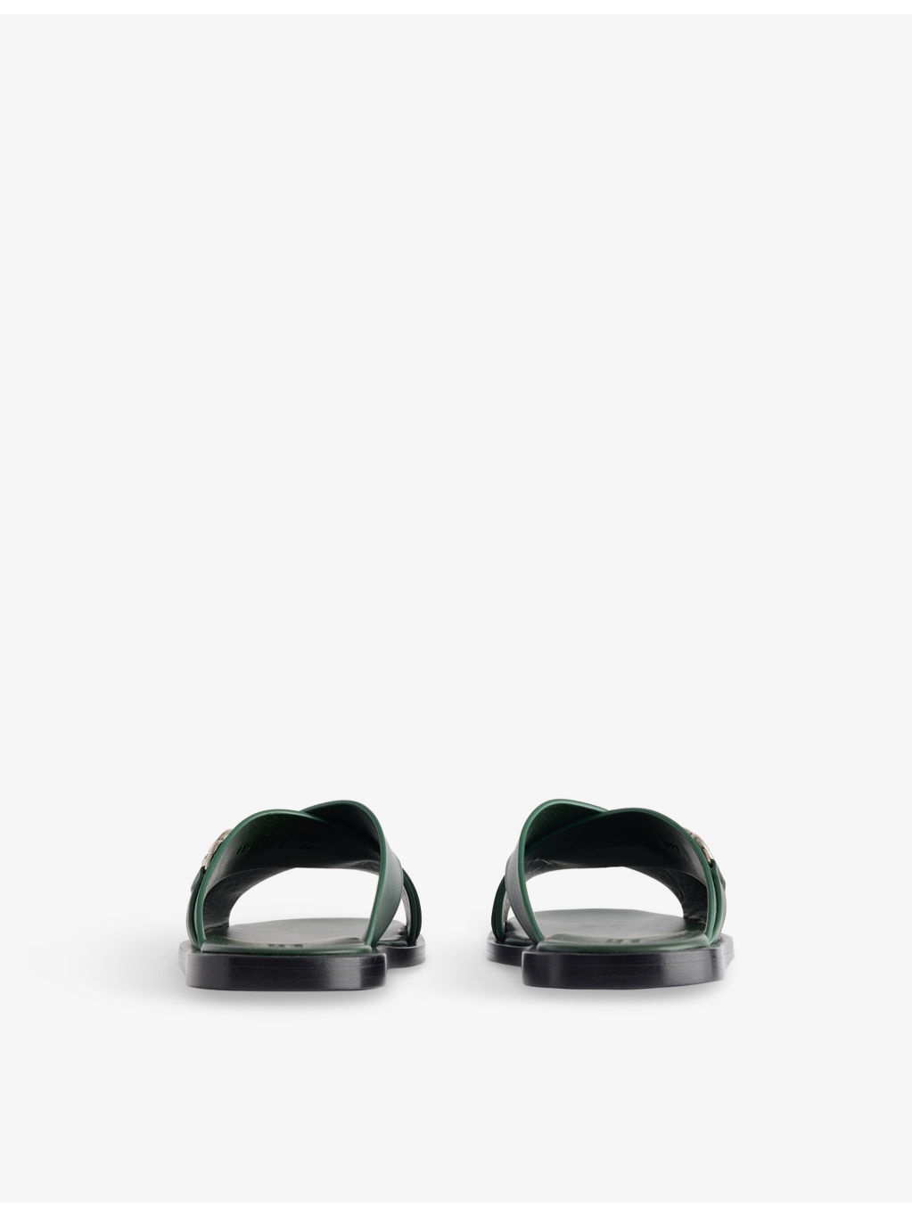 Interlocking G Leather Sliders - 4