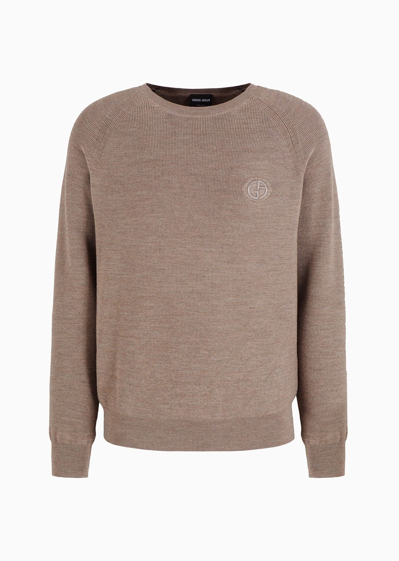 Virgin-wool, crew-neck jumper - 1