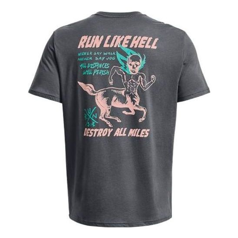 Under Armour Under Armour Run Like Hell Graphic T-shirt 'Pitch Grey' 1376972-012 outlook