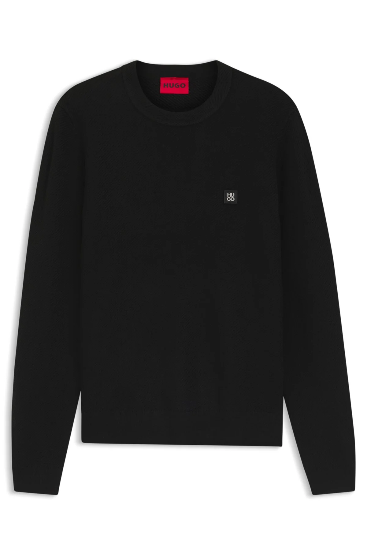 KNITTED SWEATER WITH STACKED LOGO - 1