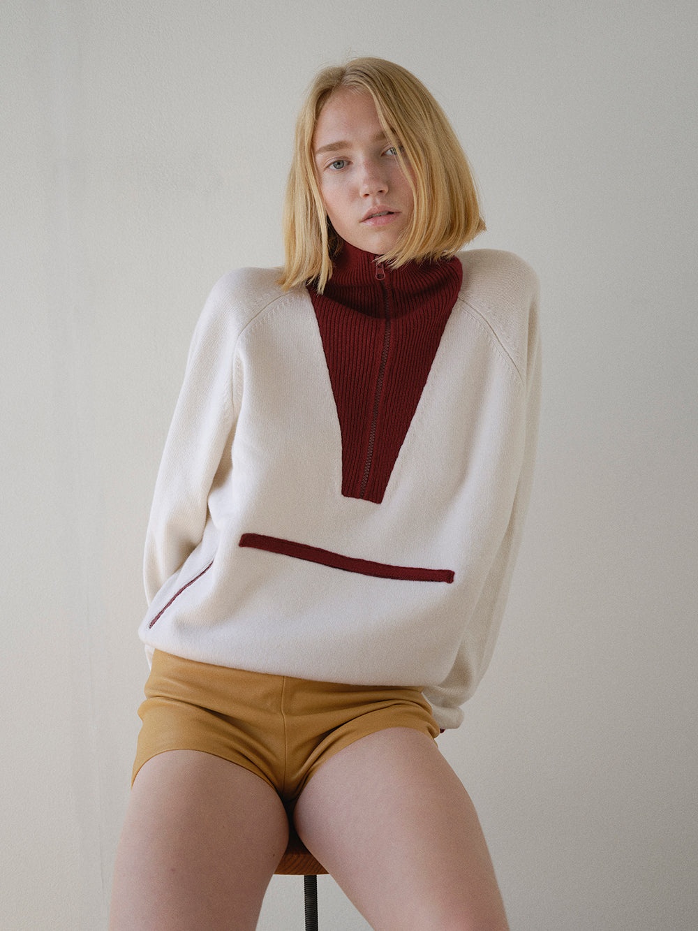 Knit Anorak in Cream Multi - 2