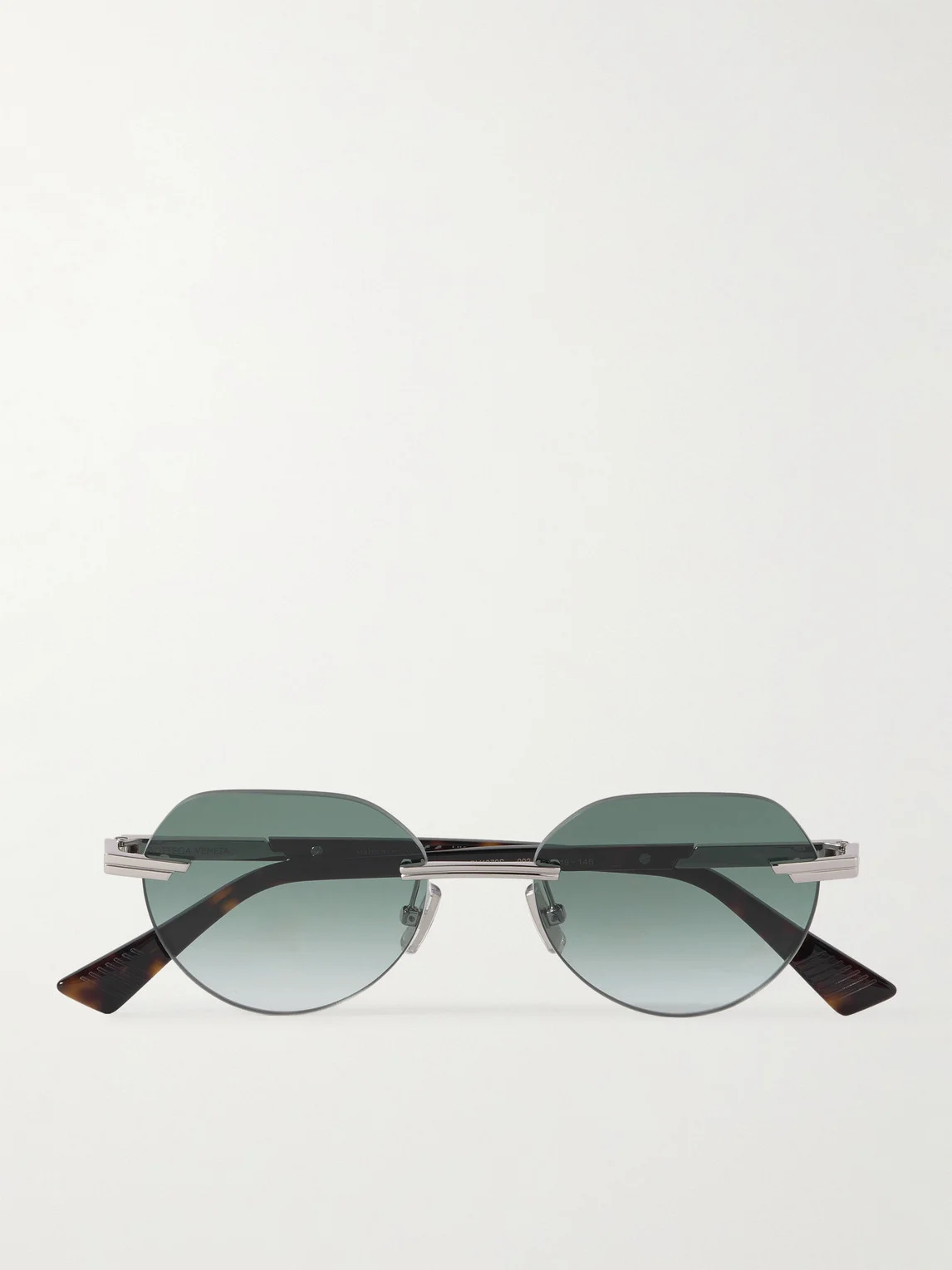 Rimless Round-Frame Silver-Tone Sunglasses - 1