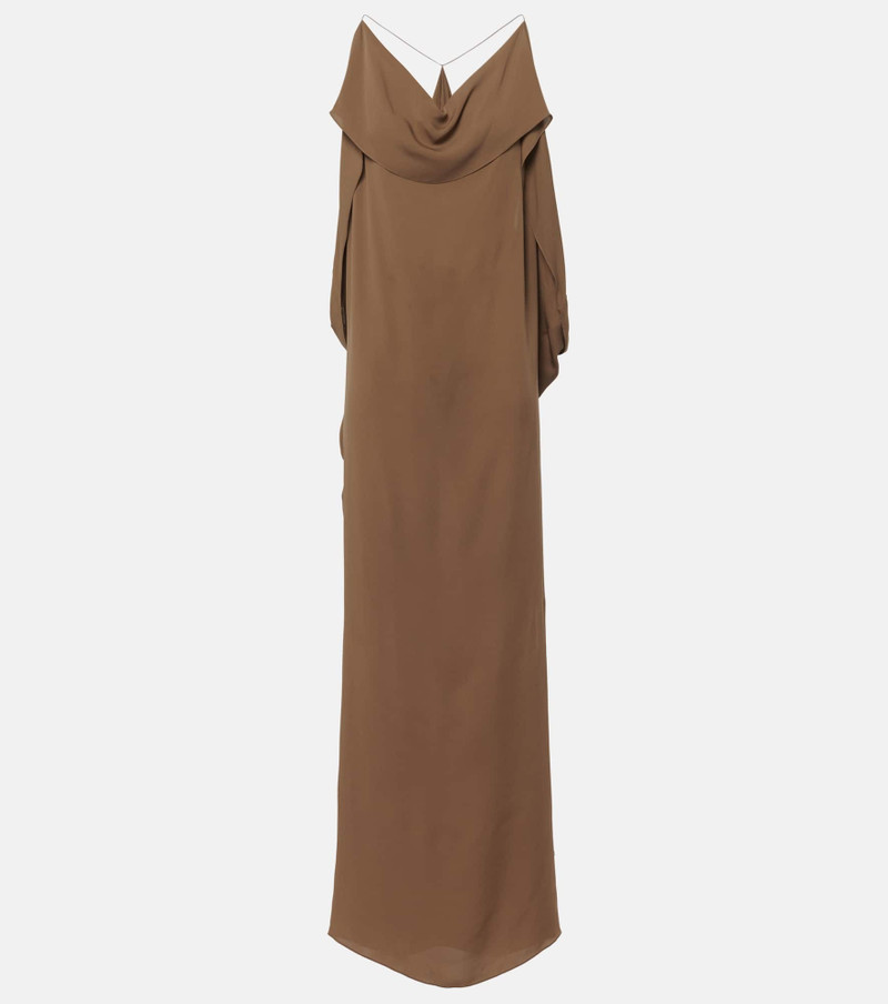 Dandora draped silk gown - 1