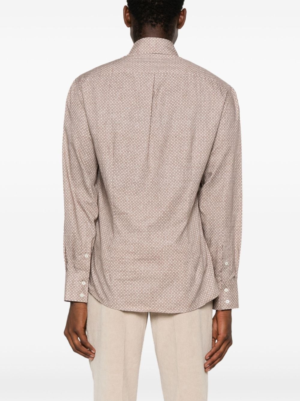 geometric-print cotton shirt - 4