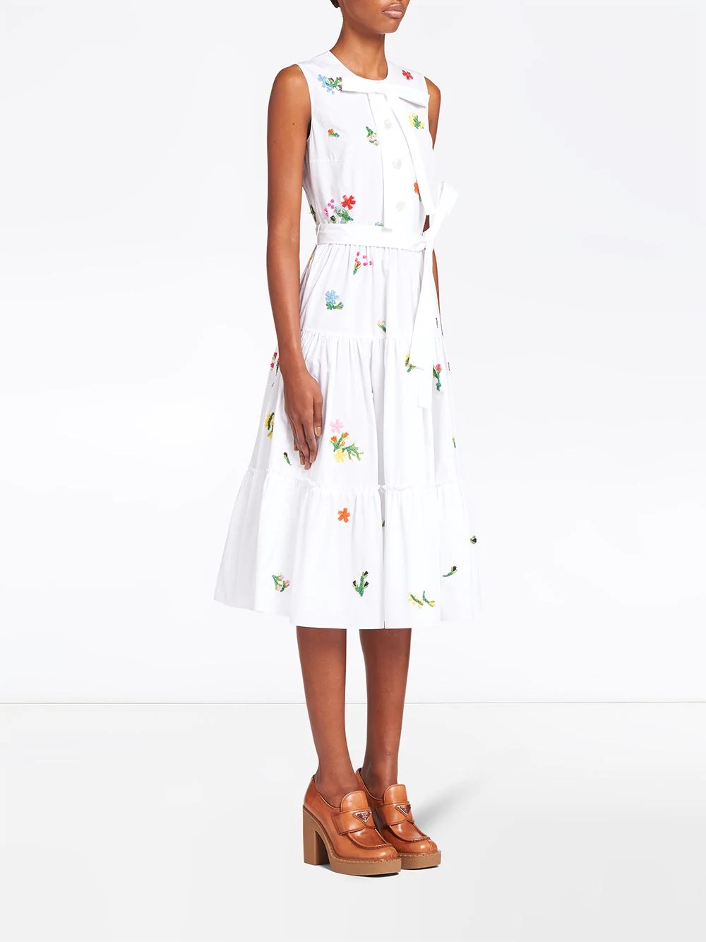 embroidered floral tea dress - 3