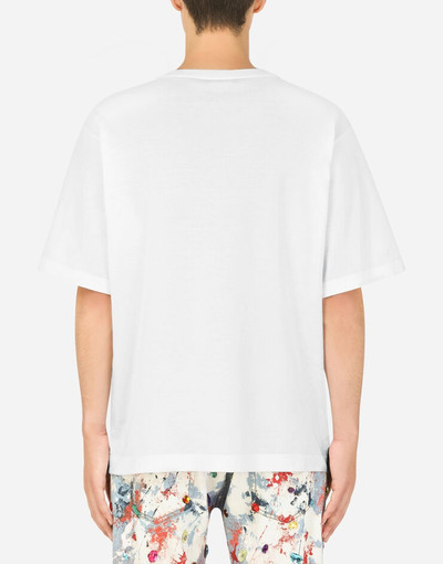 Dolce & Gabbana T-shirt with metal DG logo and print outlook