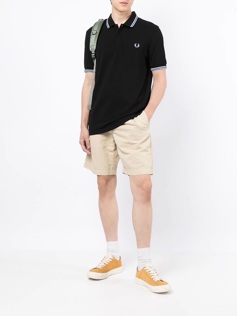 embroidered-logo short-sleeved polo shirt - 2