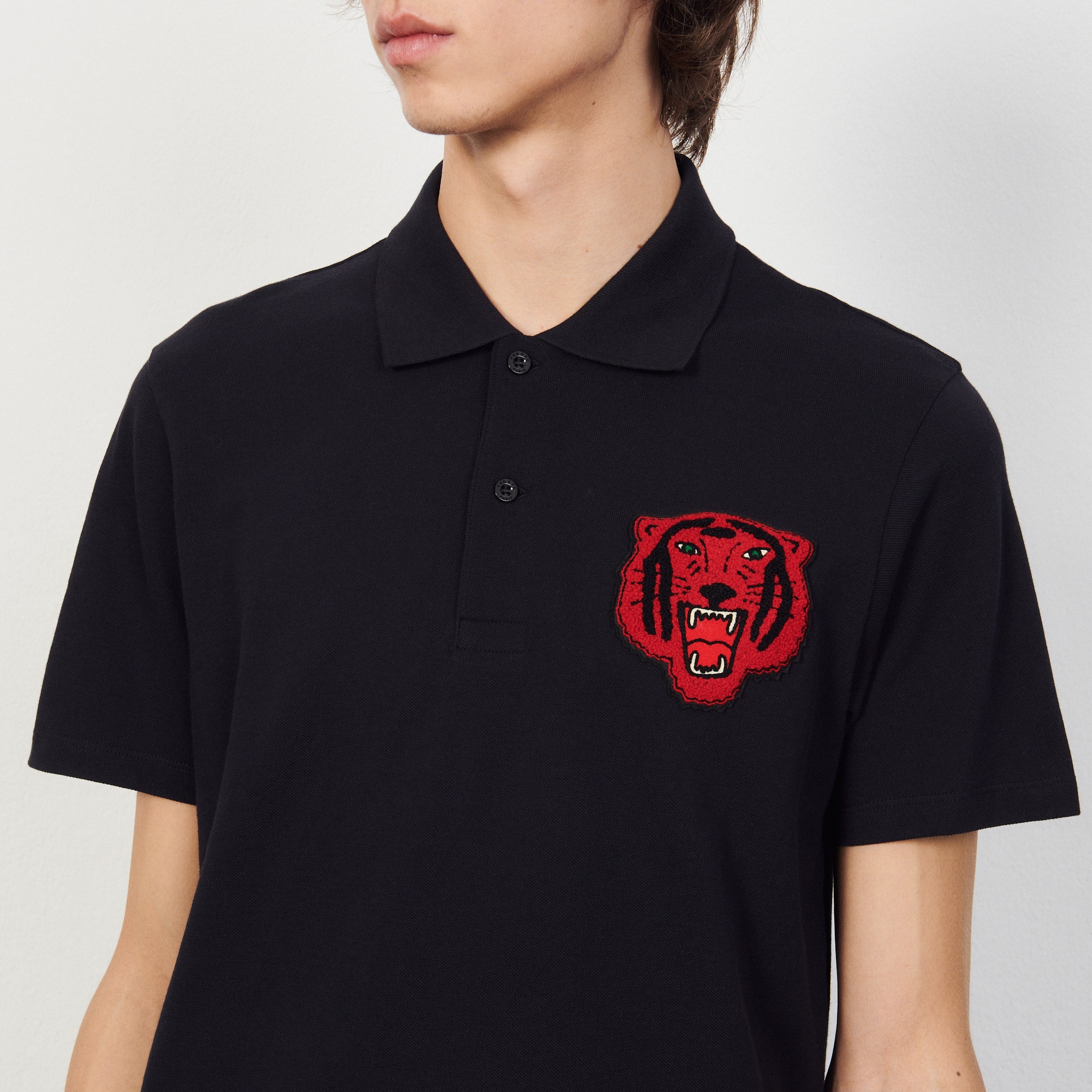 Cotton polo shirt with patch - 5