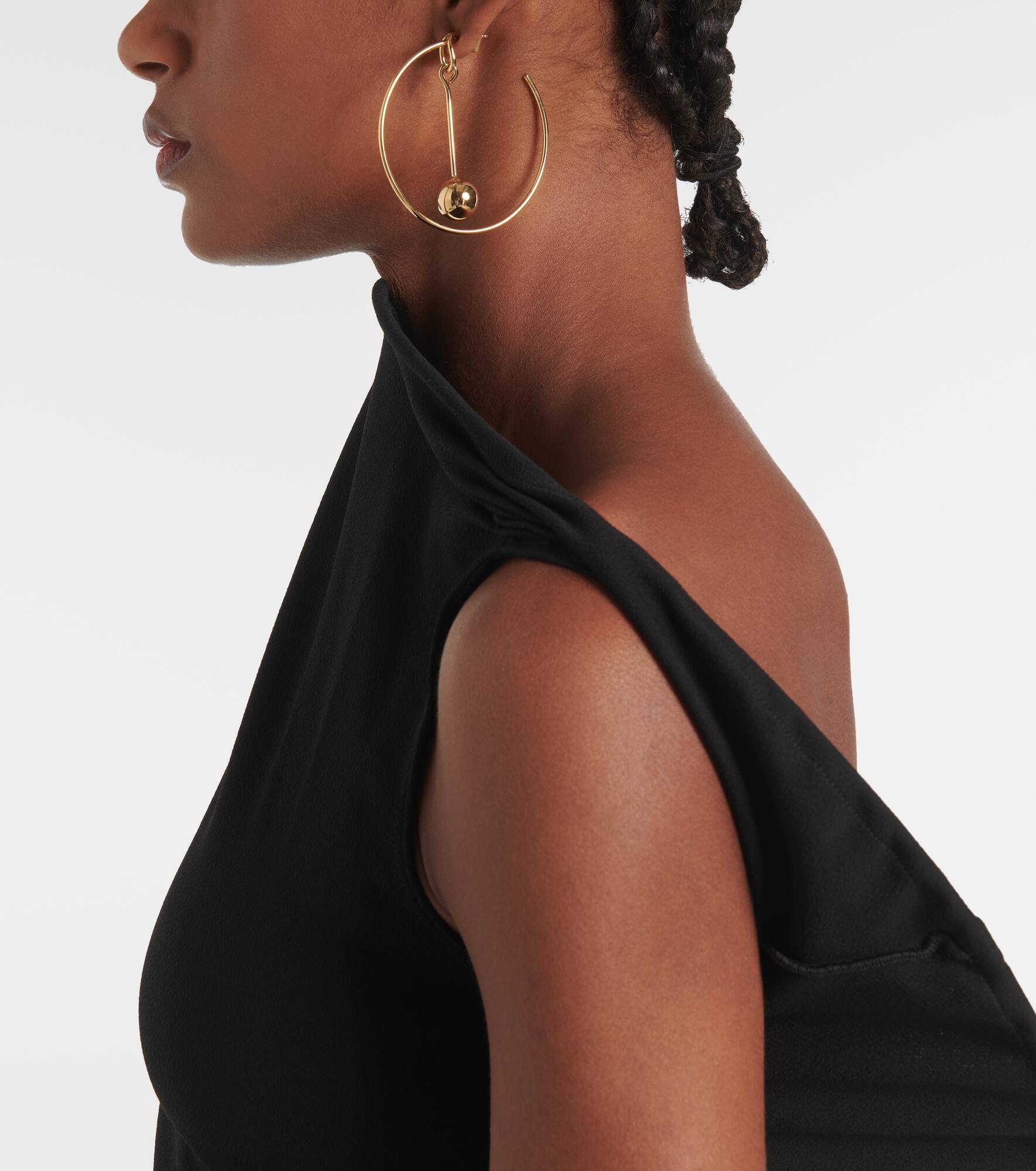 Asymmetric hoop earrings - 4