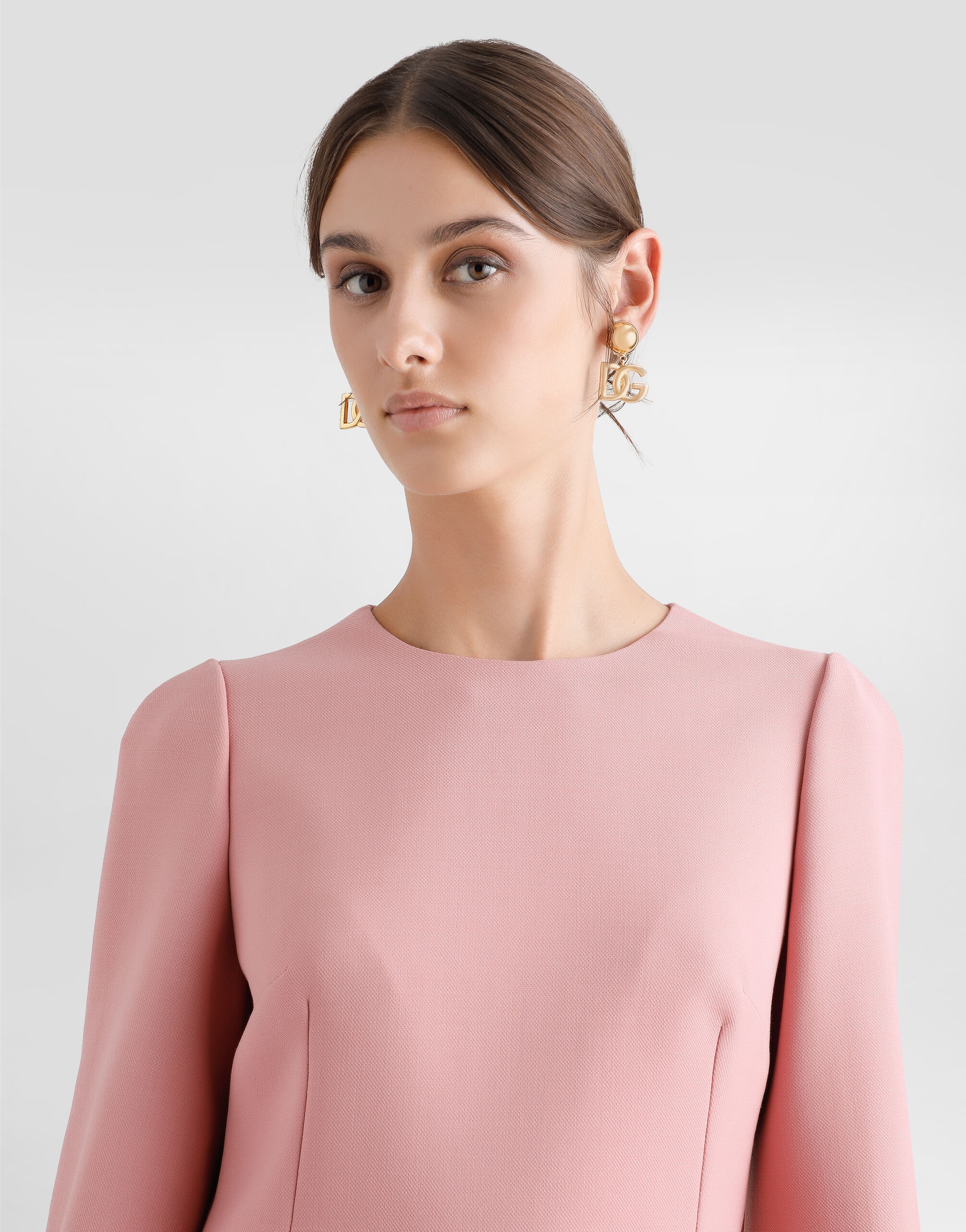 Wool crepe midi fit-and-flare dress - 5