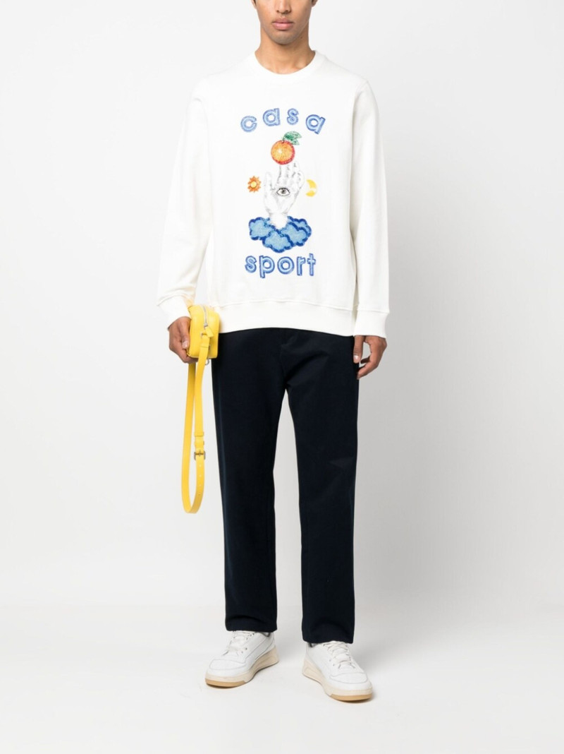 CASABLANCA Casa Talisman crew neck sweatshirt outlook