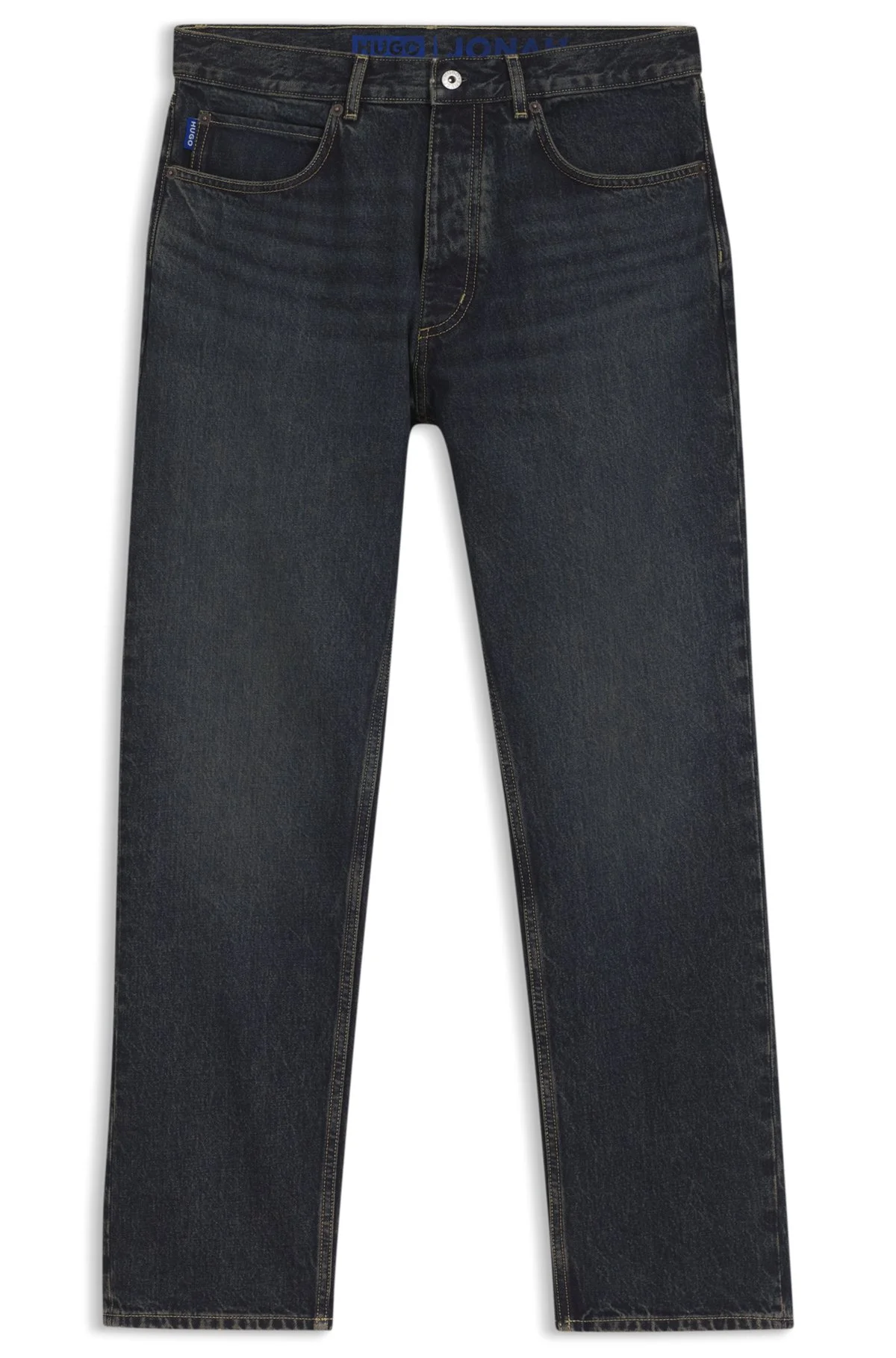 REGULAR-FIT JEANS IN RED-CAST DENIM - 1