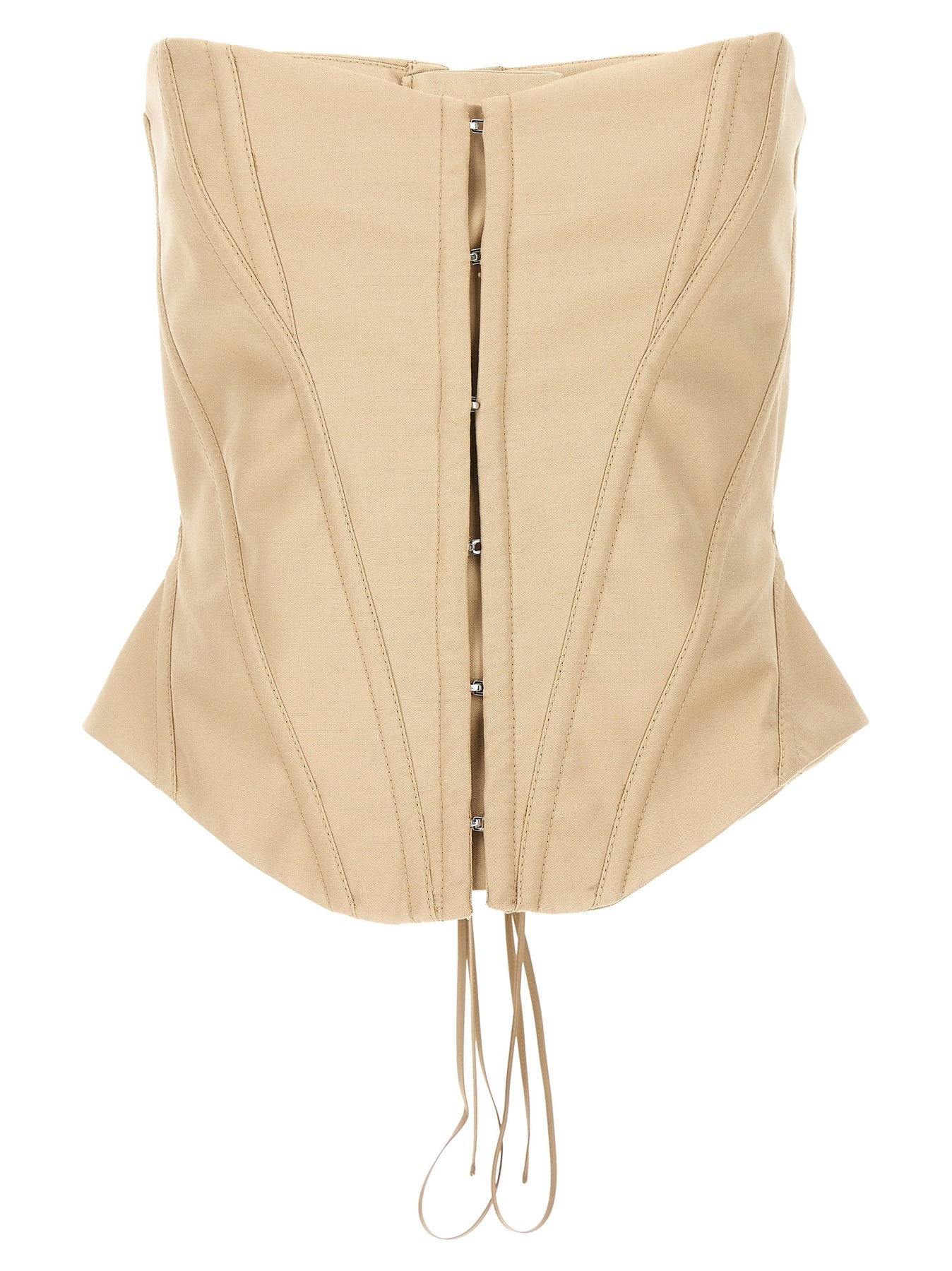 Shaped Corset Top Tops Beige - 1