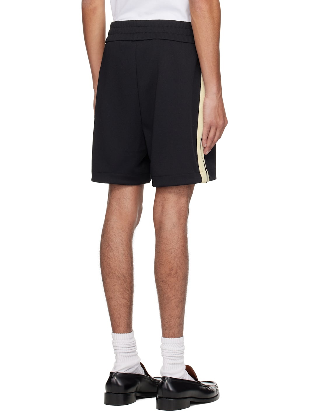 Black Embroidered Logo Track Shorts - 3