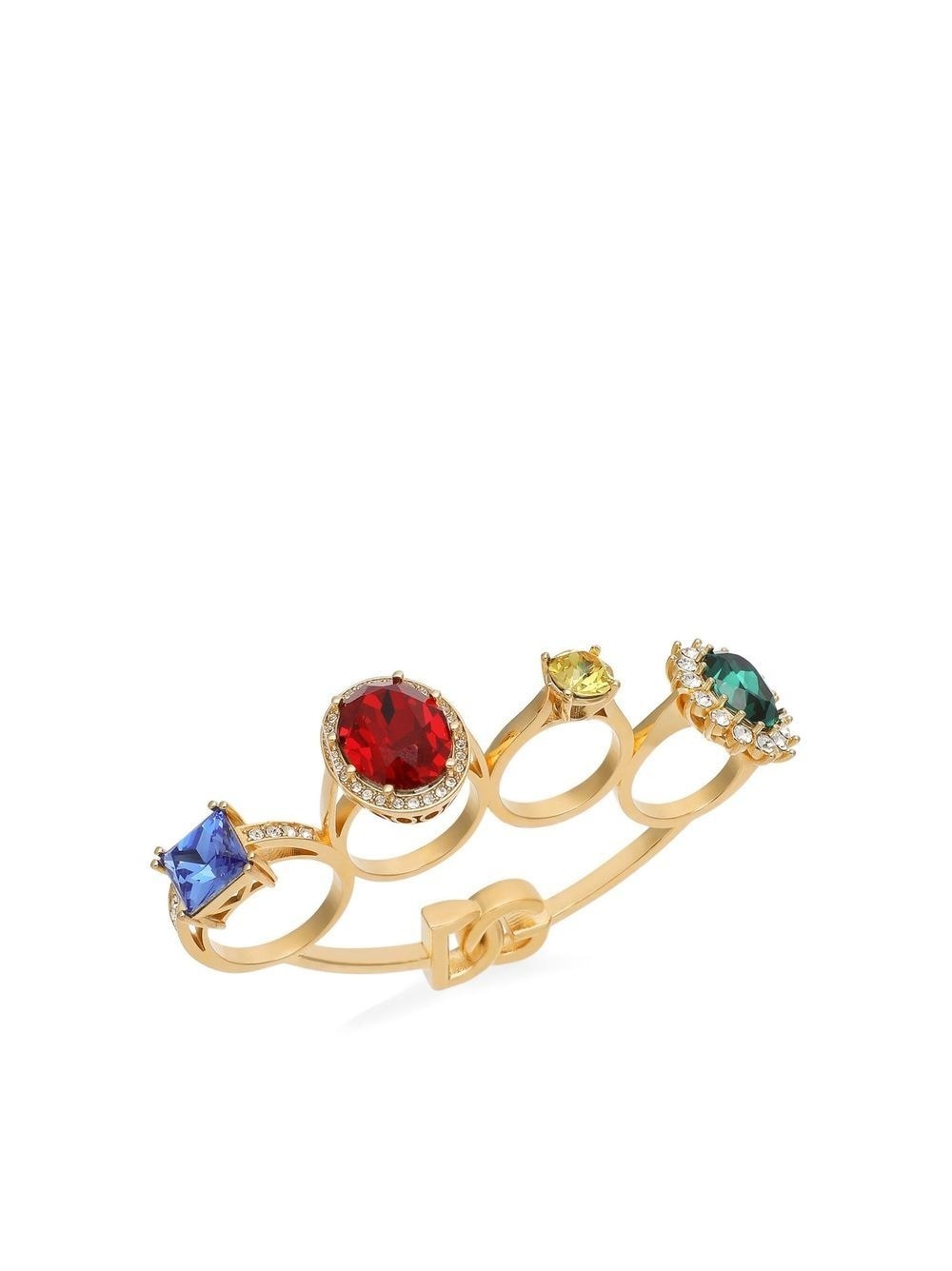 Knucklebuster rhinestone-embellished ring - 4
