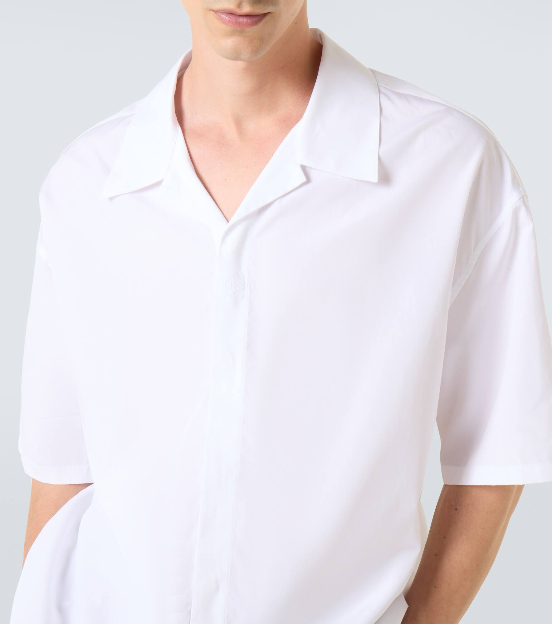 Cotton poplin bowling shirt - 5