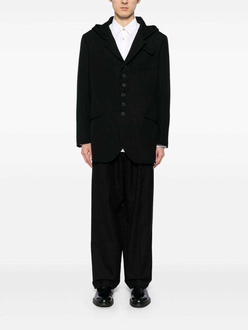 Yohji Yamamoto hooded wool jacket outlook