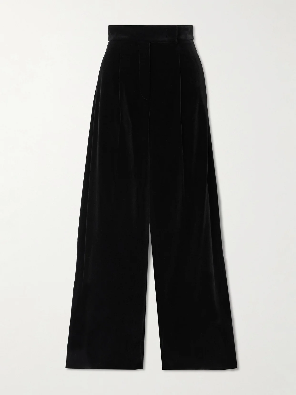Stretch-cotton Velvet Wide-leg Pants - 1