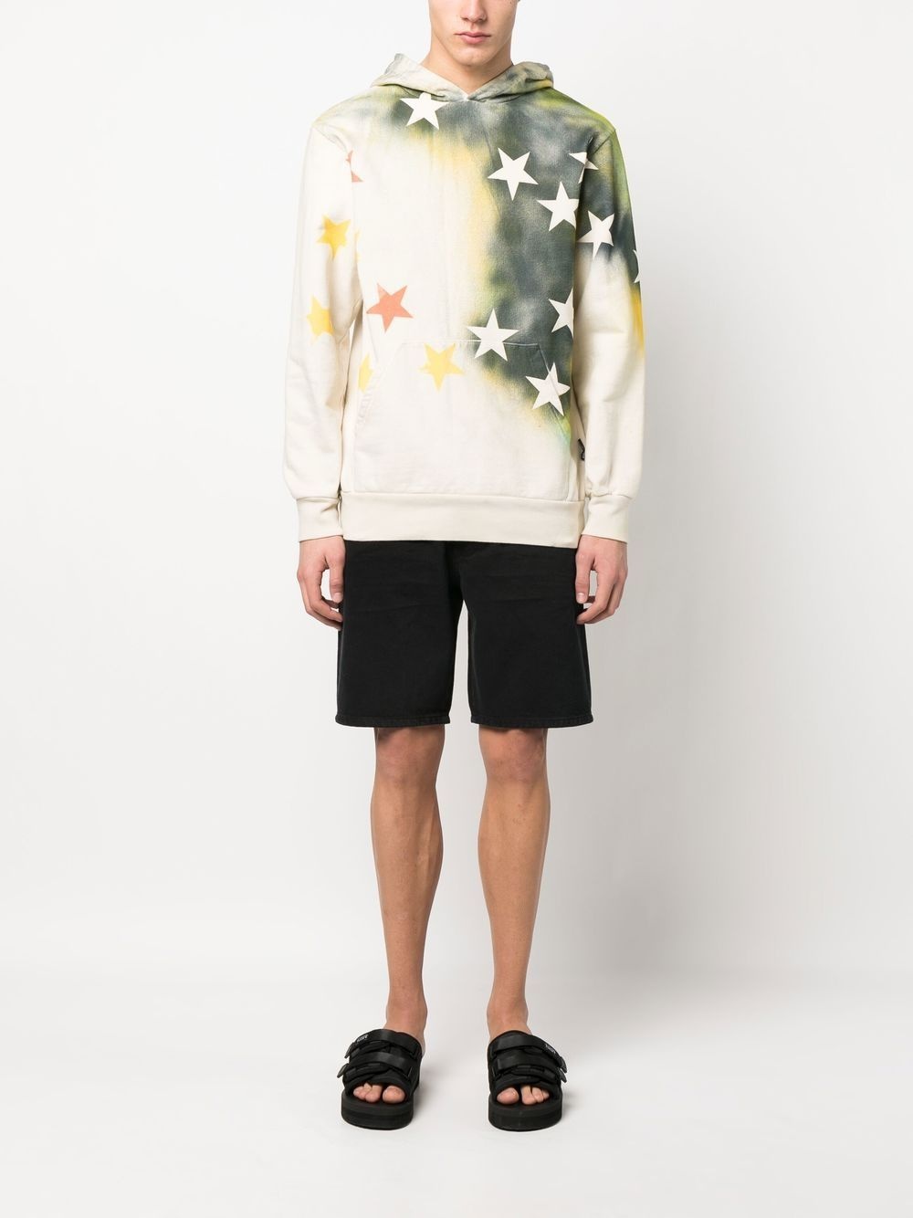 star-print hoodie - 2