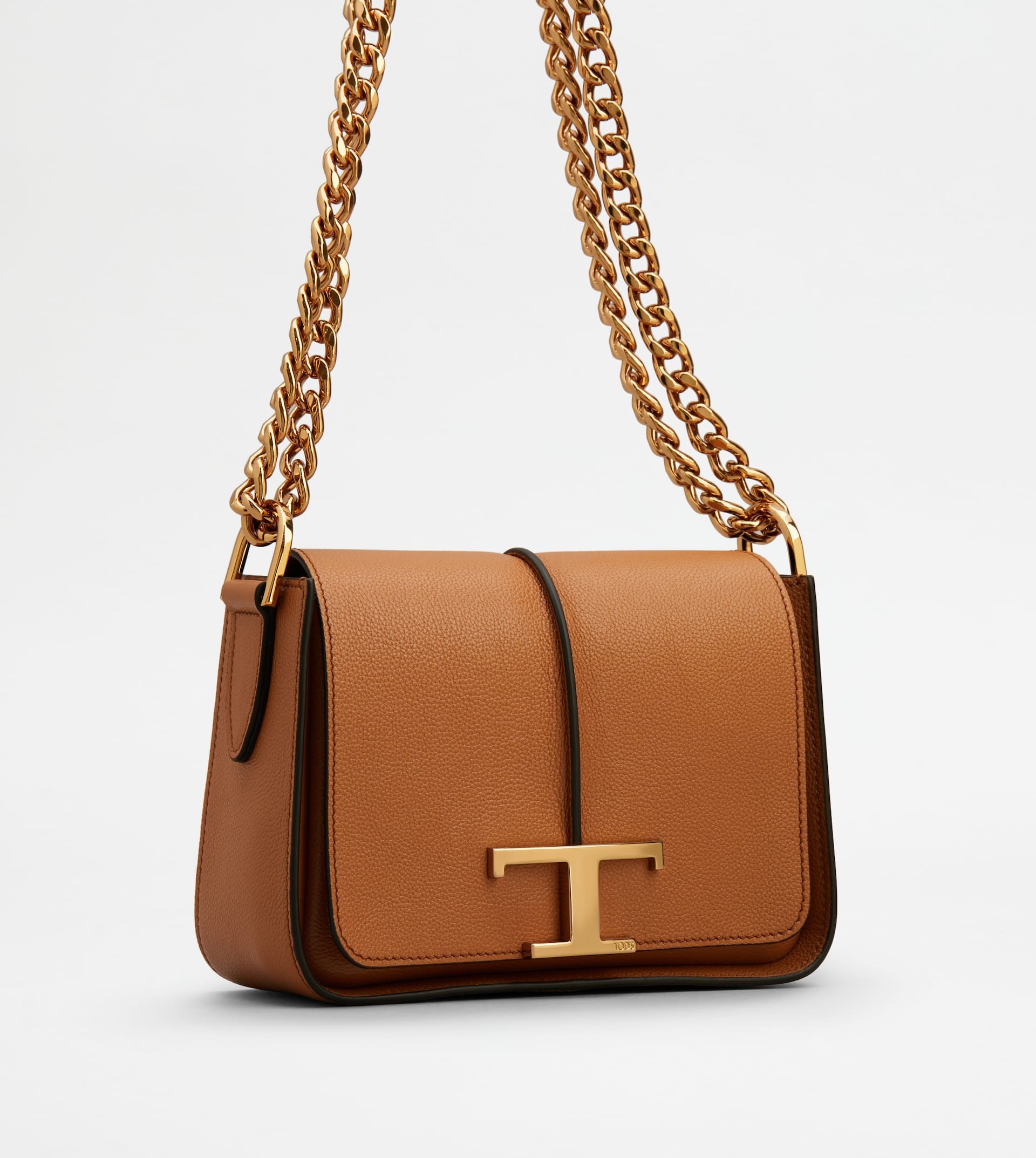T TIMELESS CROSSBODY BAG IN LEATHER MINI - BROWN - 3