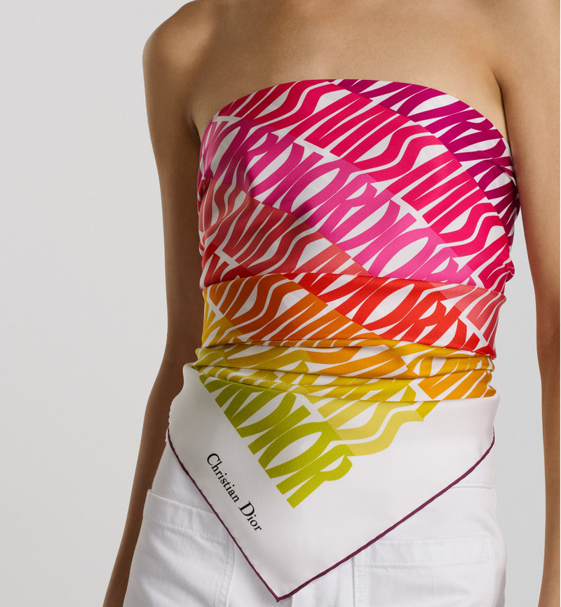 Miss Dior Allover 90 Square Scarf 4