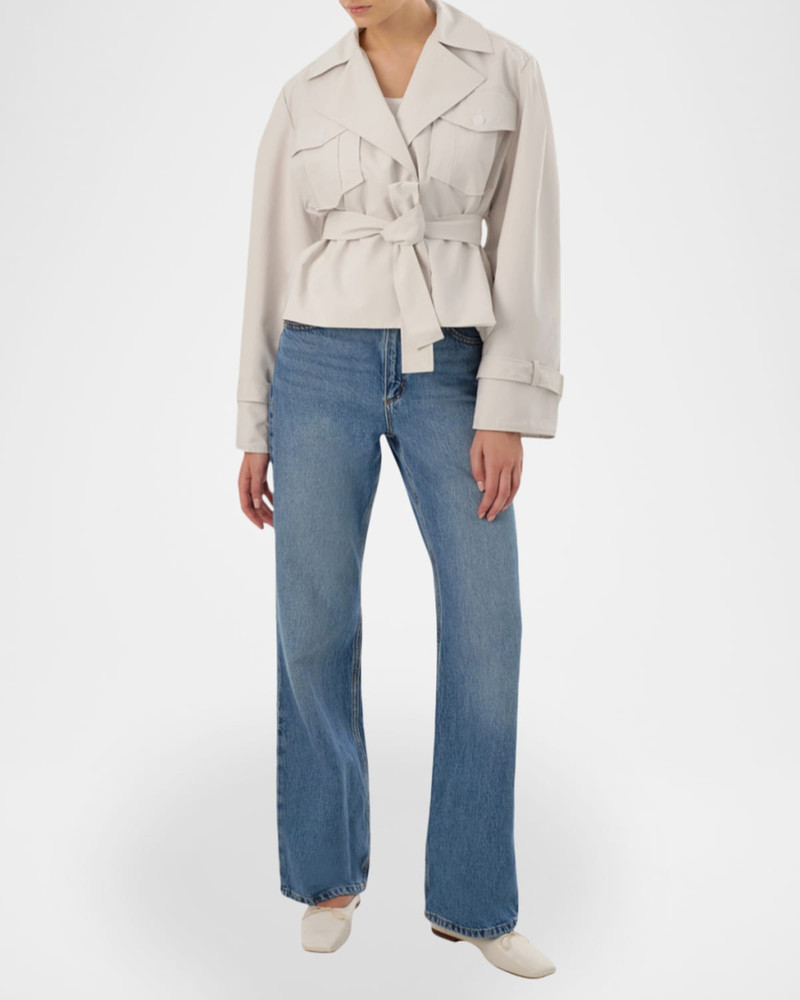 LAMARQUE Quinn Cropped Trench Jacket outlook