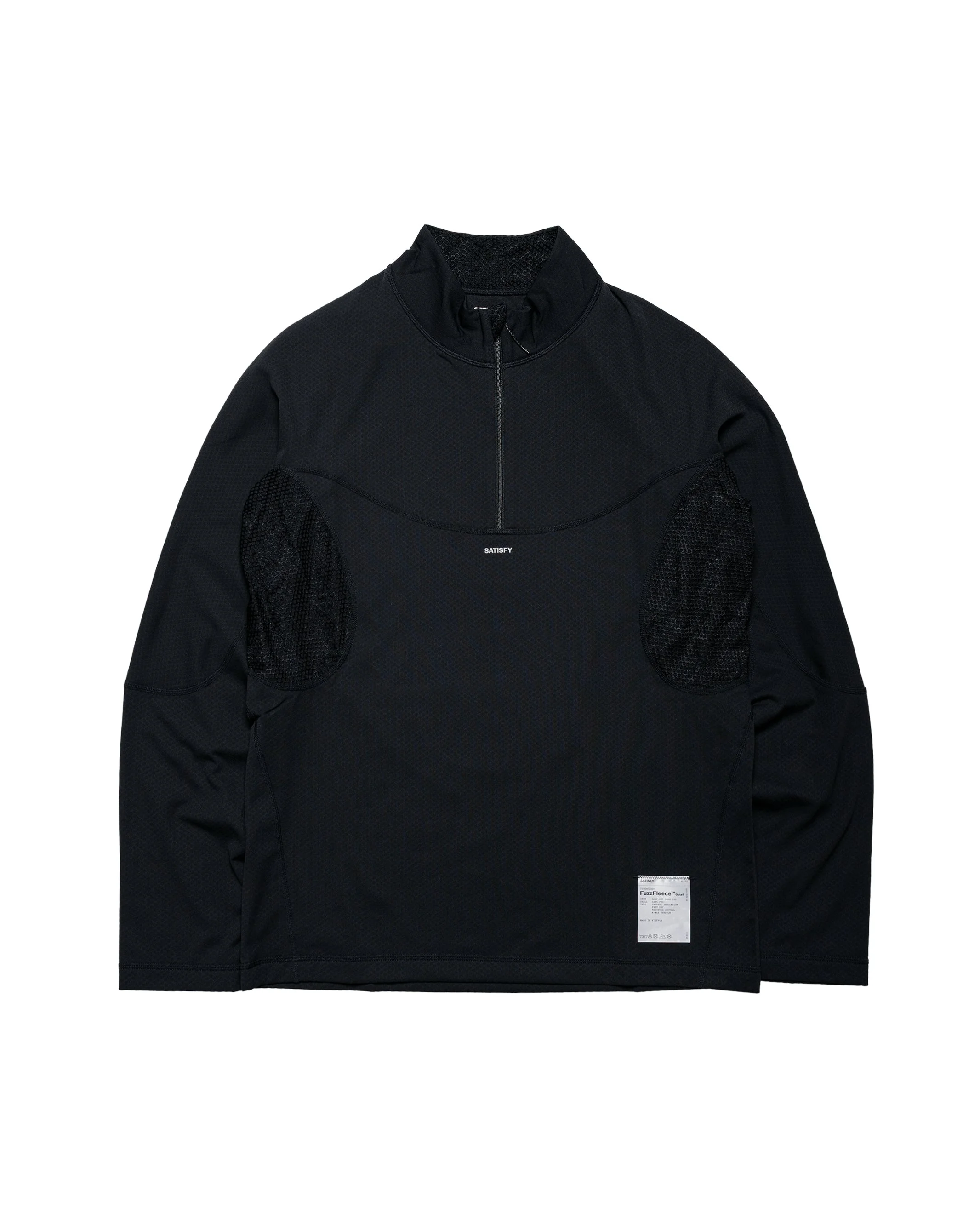 FuzzFleece Octa Half-Zip Long Tee Black SA - 1