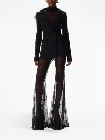 NINA RICCI lace-detailing double-breasted blazer outlook