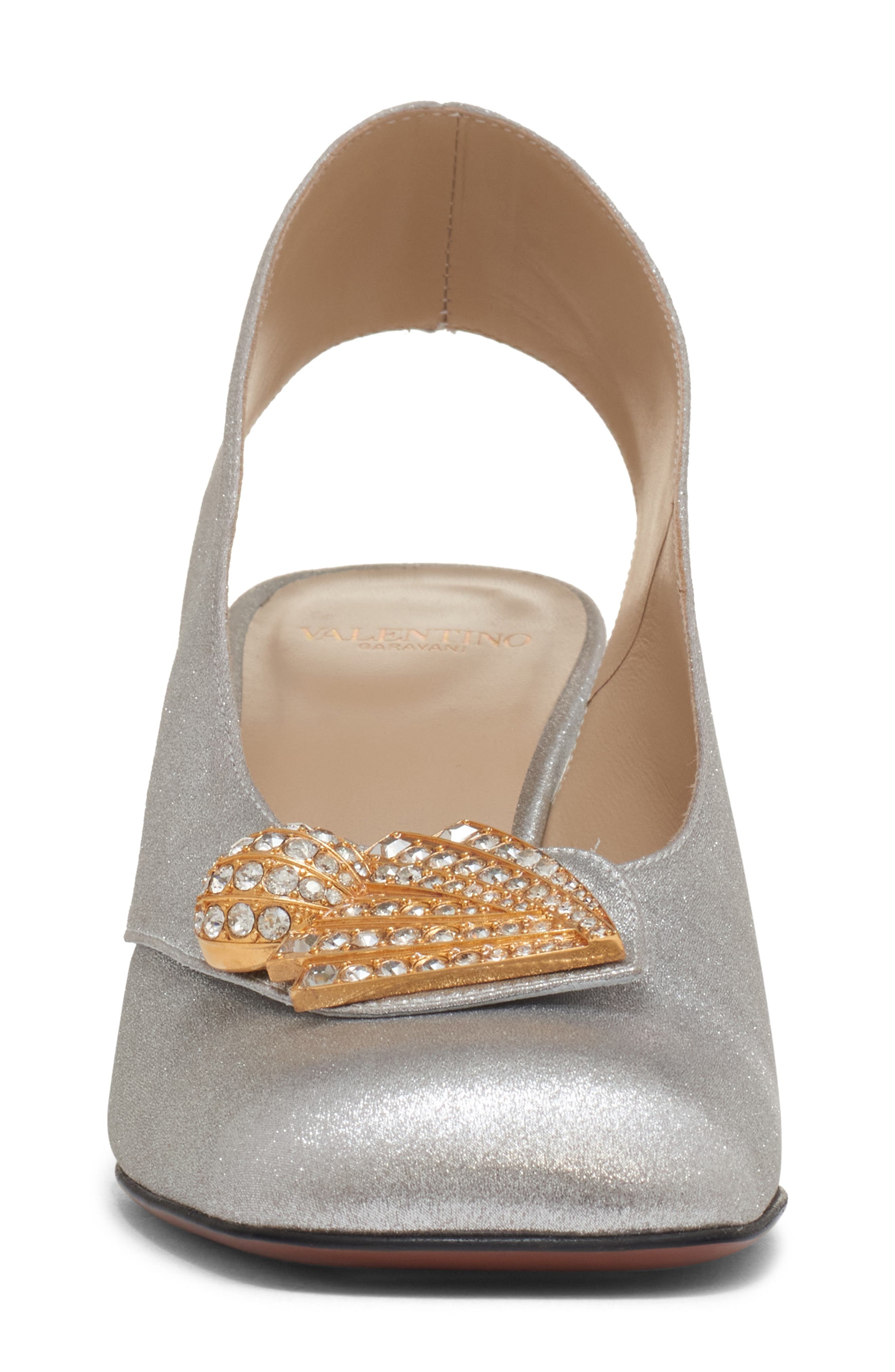 Valentino Garavani Adamantine Slingback Pump in Silver at Nordstrom - 4